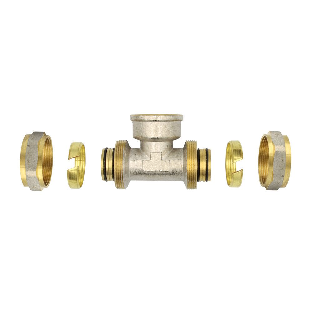 PipeTec Deutschland Gewindefitting Klemmring Schraubfitting T-Stück 32x3 mm 1 Zoll Innengewinde