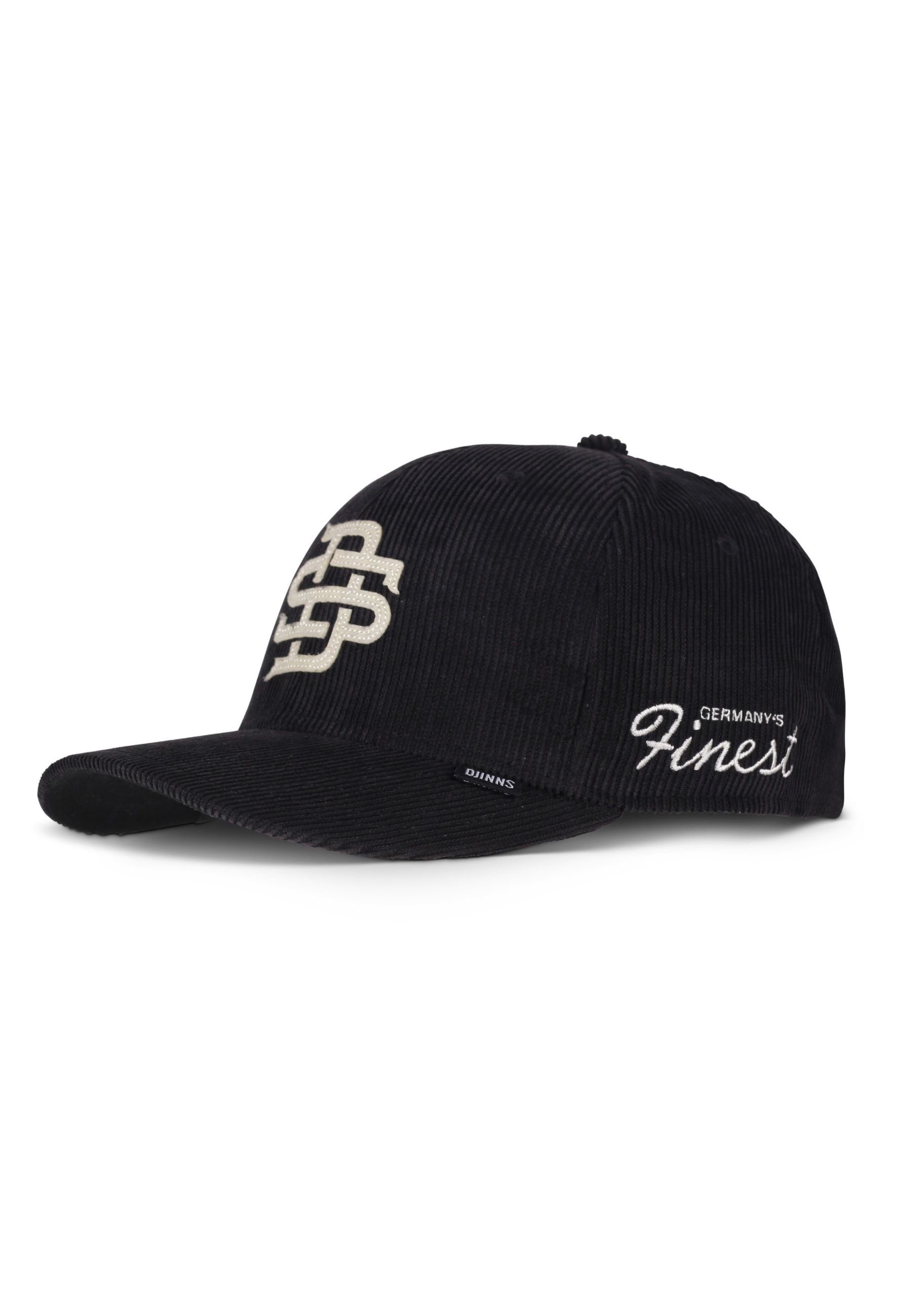 - Trucker Djinns Black TrueFit Cap 6P schwarz CordFelt