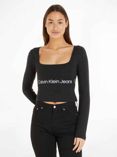 Calvin Klein Jeans T-Shirt LOGO ELASTIC MILANO LS TOP