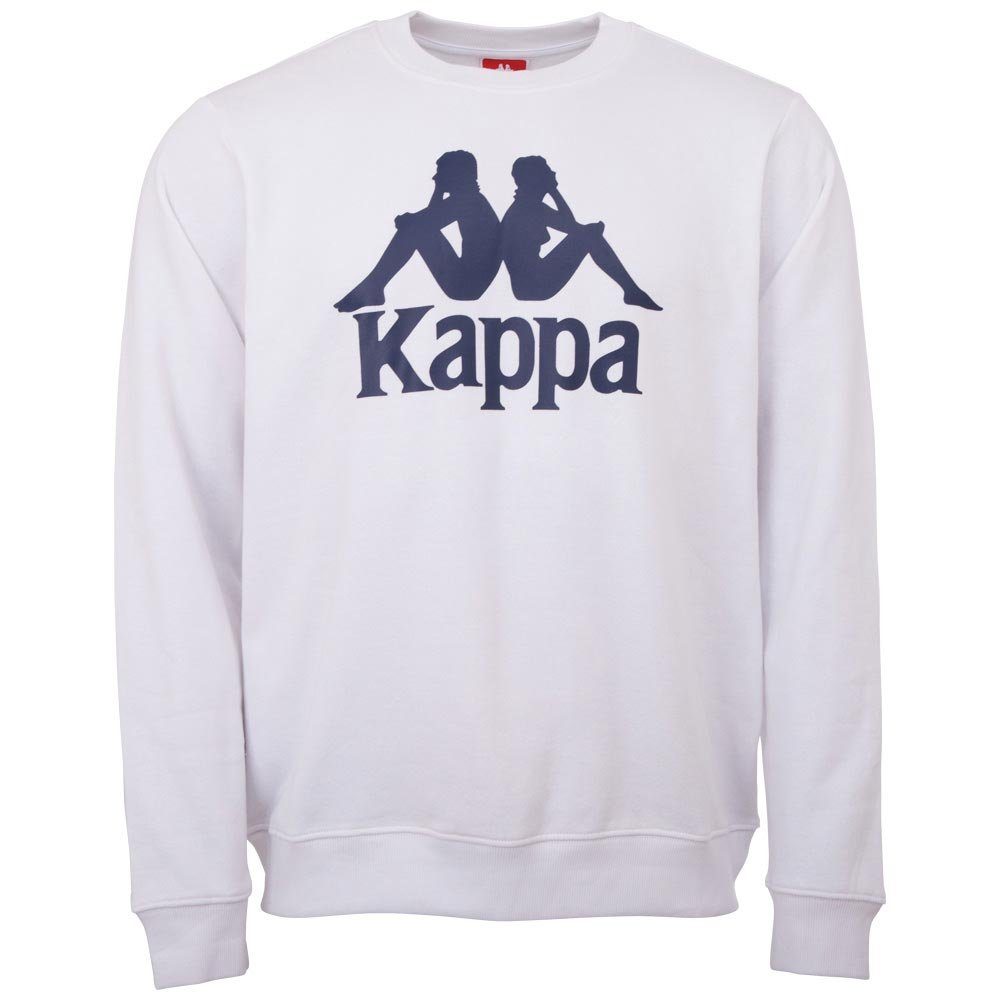 Kappa Sweatshirt mit angesagtem Rundhalsausschnitt white