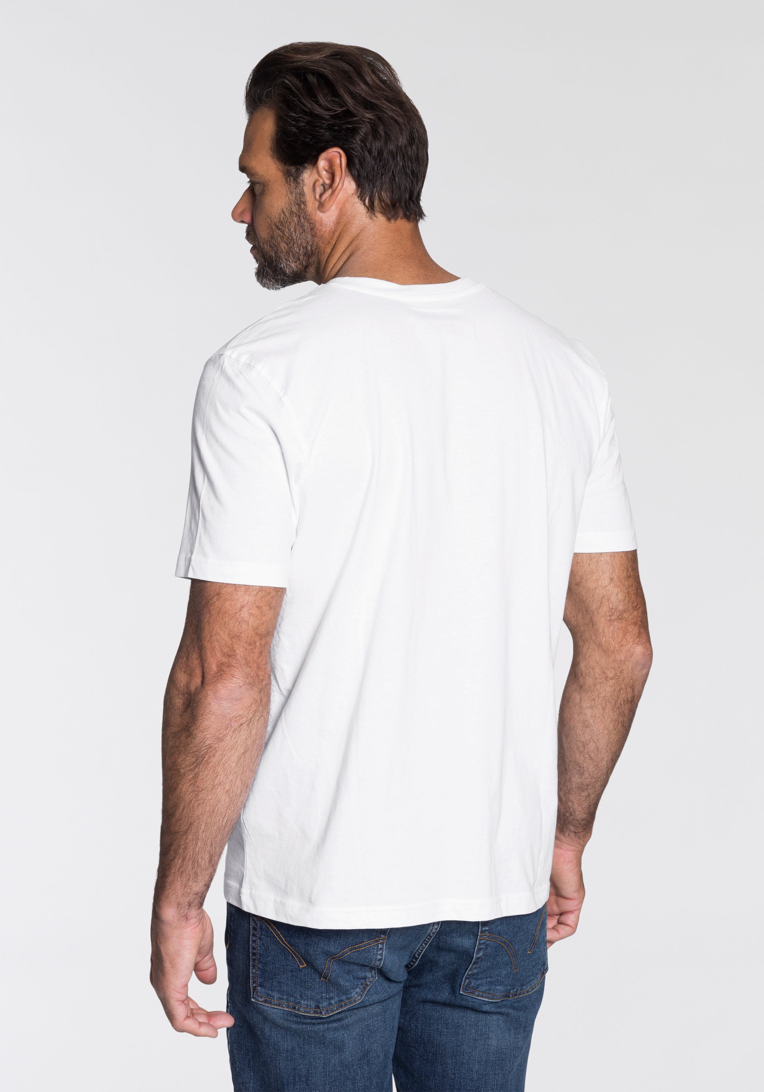 weiß 3-tlg., T-shirt (Packung, Man's 3er-Pack) als Unterzieh perfekt V-Shirt World