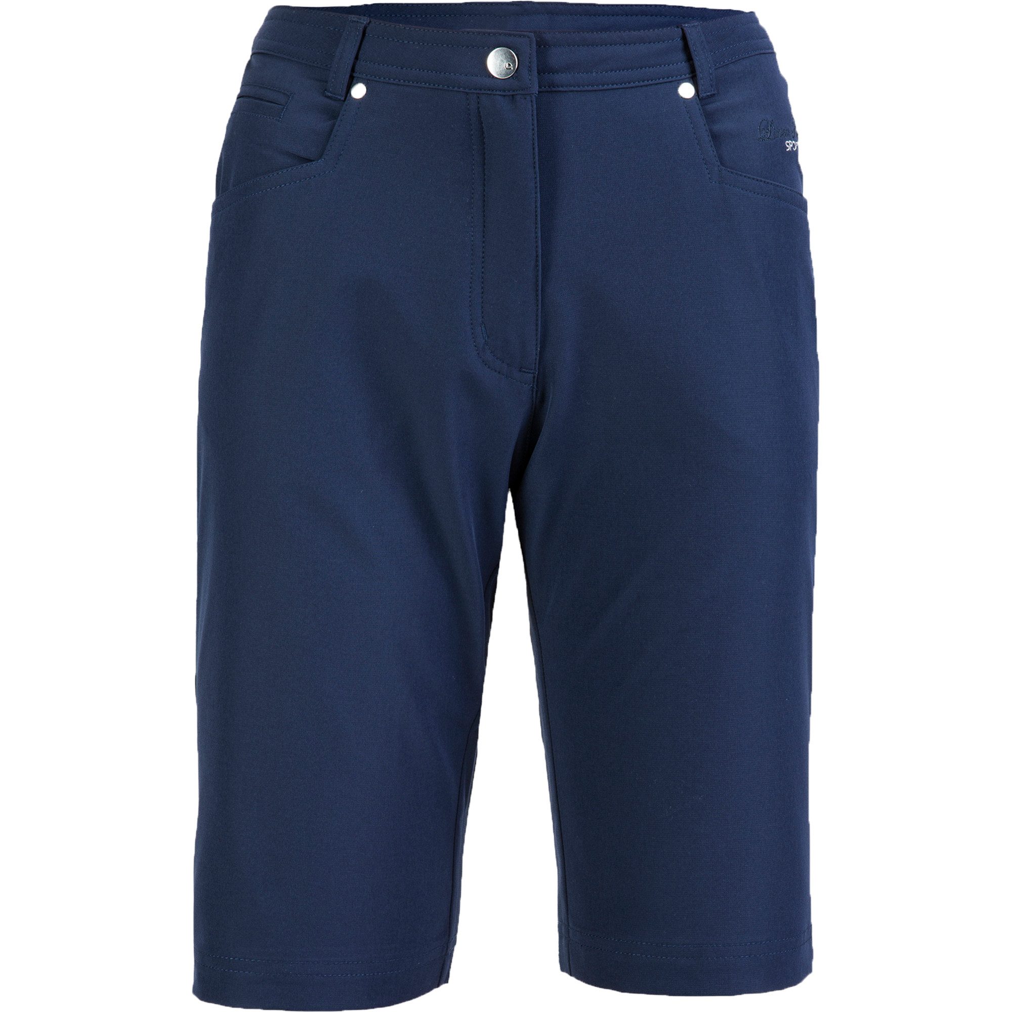 & melierter Short navy Hose Active kurze In Optik Primero DEPROC KENORA URBAN Bermudas Linea