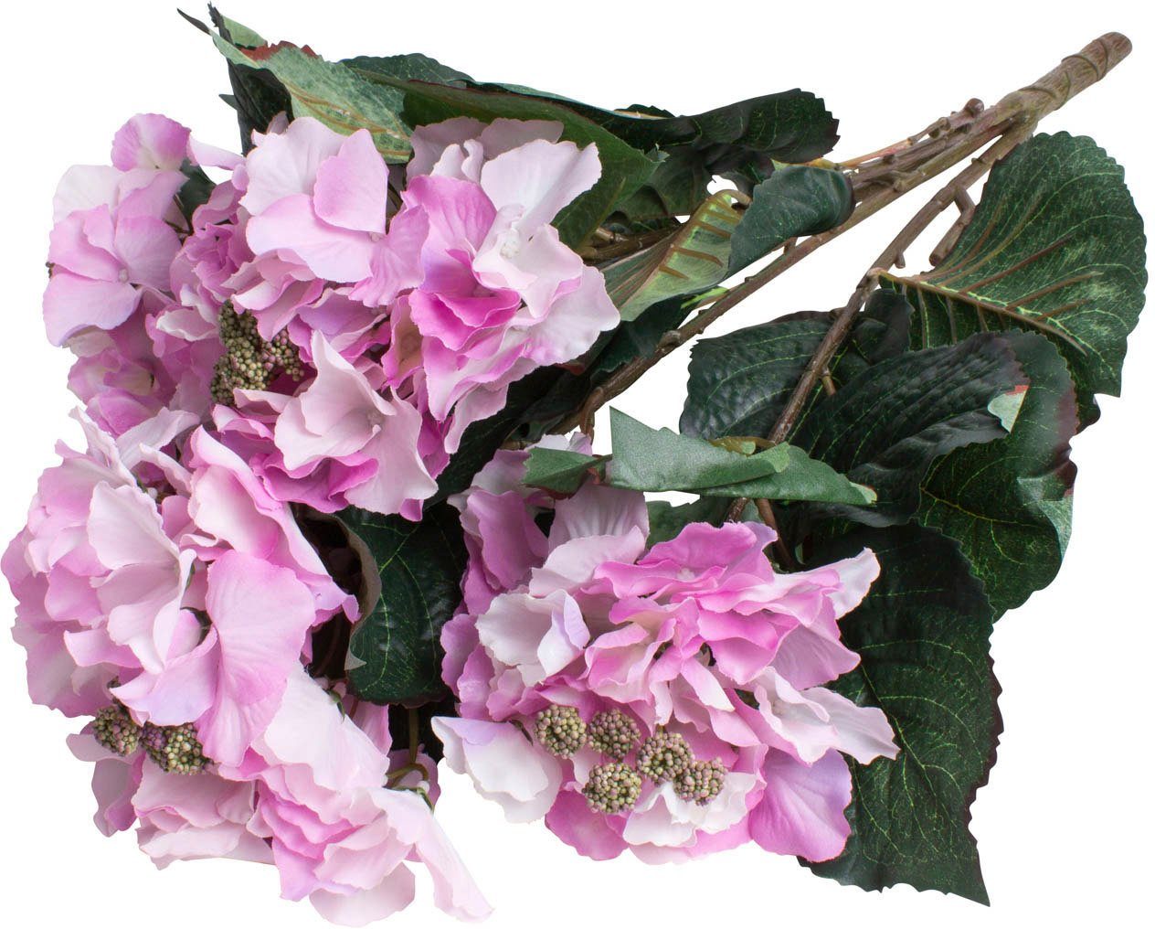 Kunstblume Hortensienbusch mit 5-Blueten, Botanic-Haus, Höhe günstig online kaufen