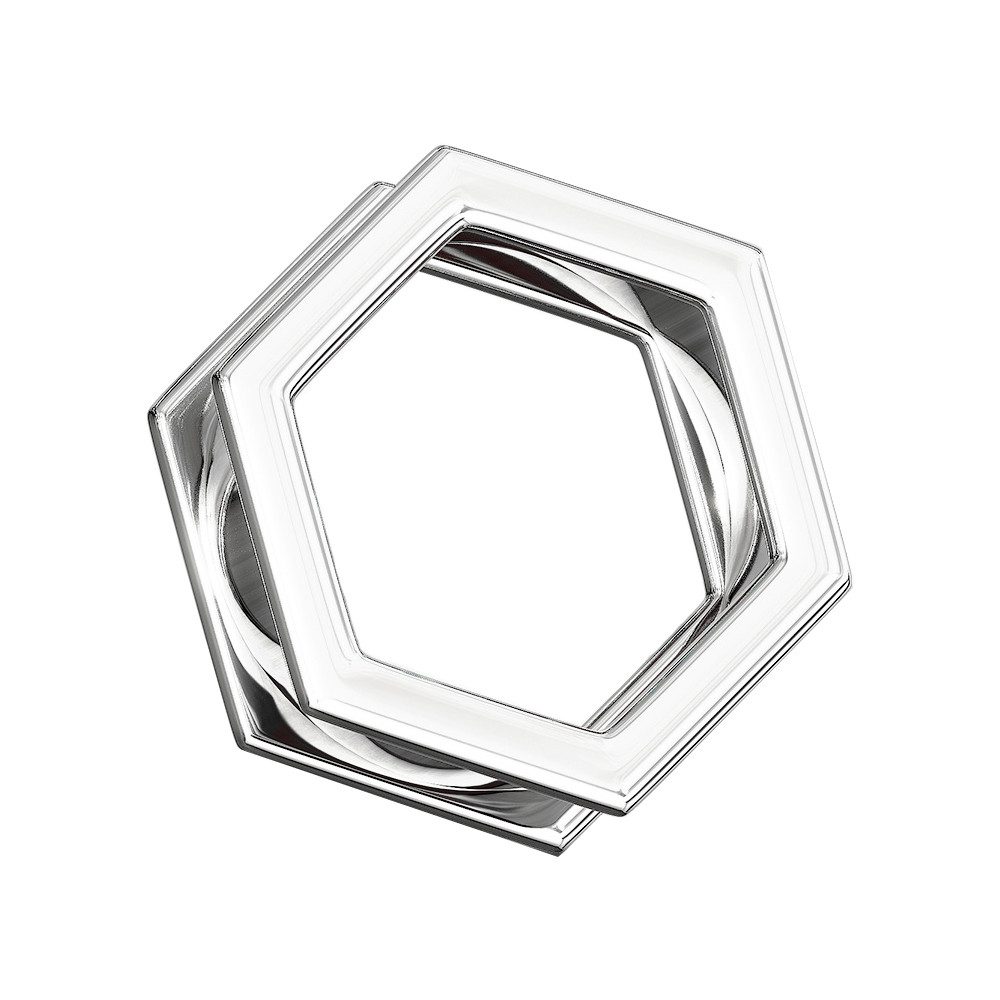 Taffstyle Plug Flesh Schraub Tunnel Hexagon Silber 4mm, Ohrpiercing Ohr Ear günstig online kaufen