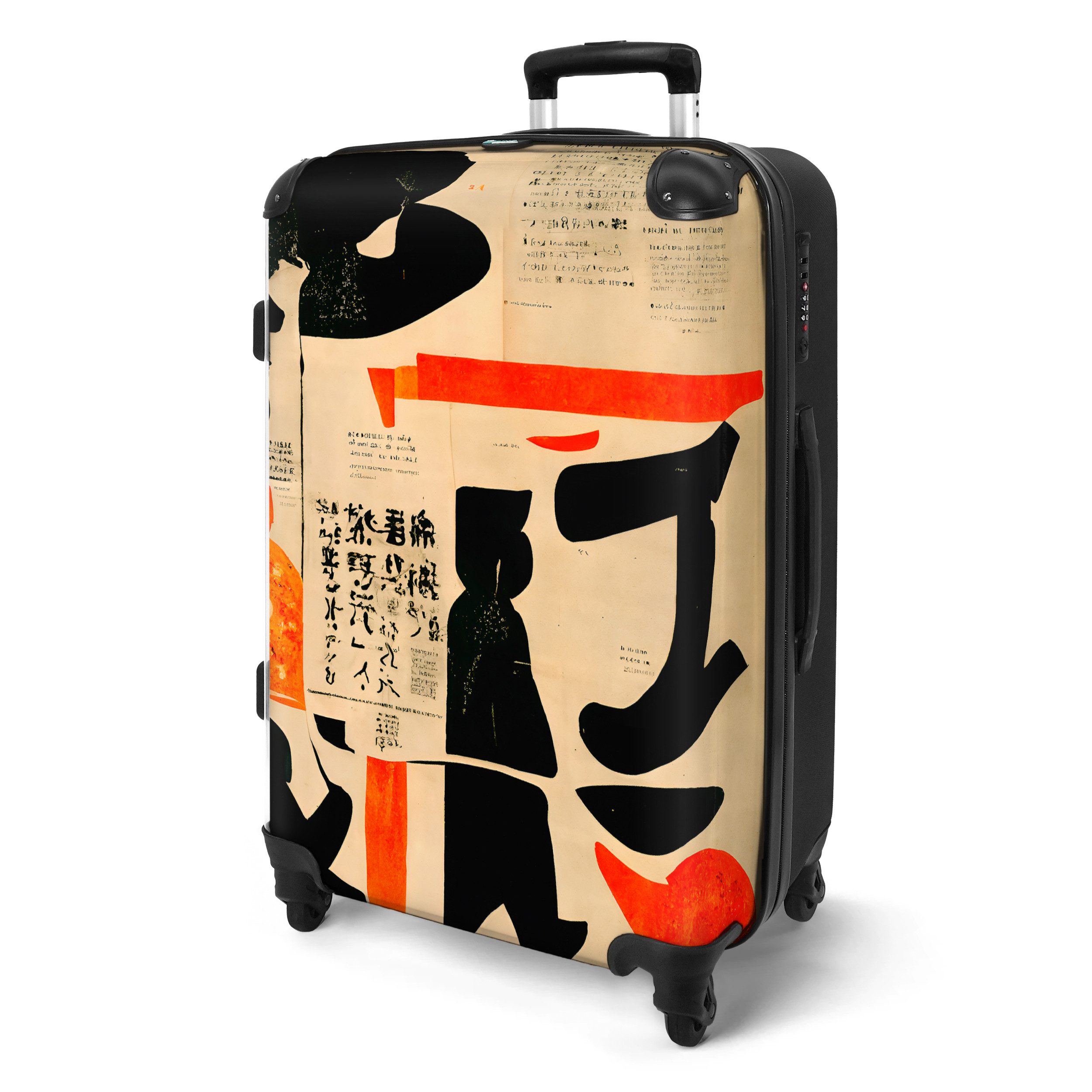 NoBoringSuitcases.com© Hartschalen-Trolley Vintage - Rot - günstig online kaufen