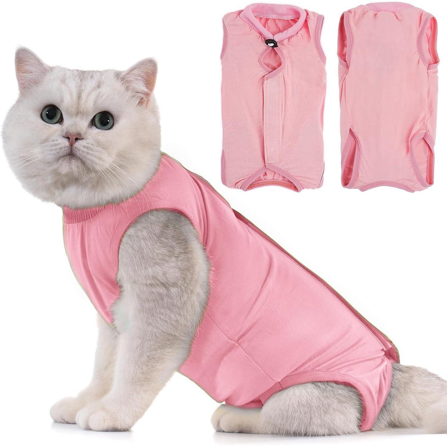 Avont Schutzkragen Katzenbody Recovery Anzug Kastration Entwöhnung für Katze S Rose