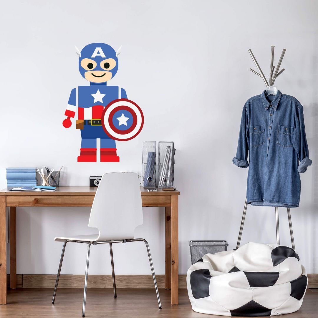 Held Captain America Wandtattoo St) Spielfigur (1 Wall-Art