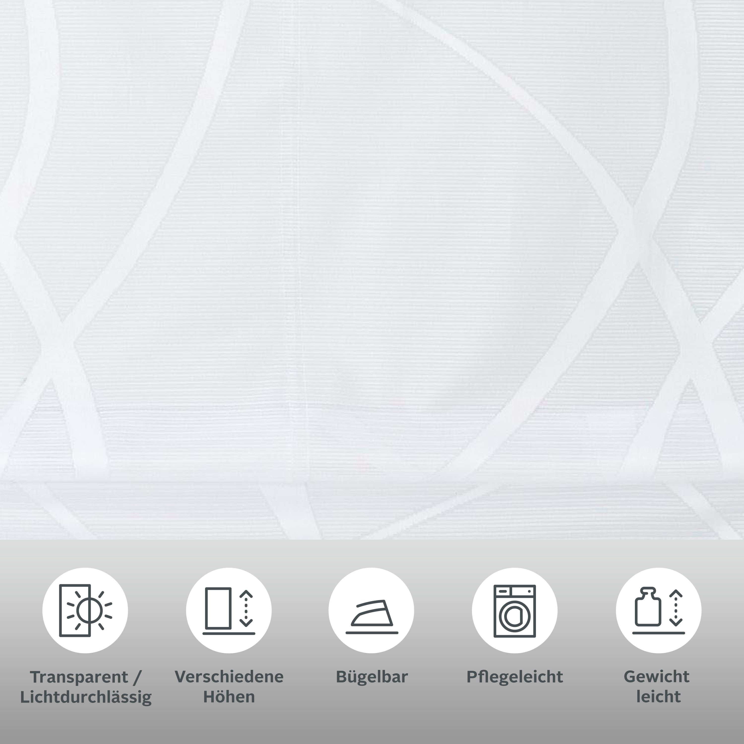 OTTO home Raffrollo Cellino, mit Schlaufen, Transparent, klassische Netzoptik, Polyester