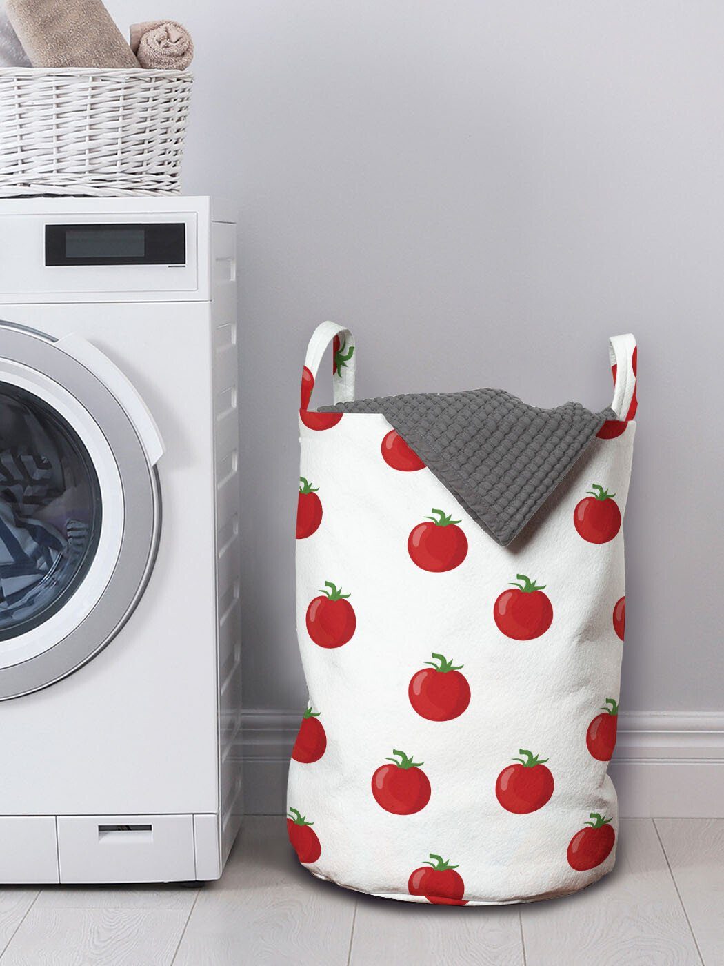 Artikel Repetitive Griffen Wäschesäckchen für Kordelzugverschluss Tomate Gesunde Wäschekorb Waschsalons, mit Abakuhaus