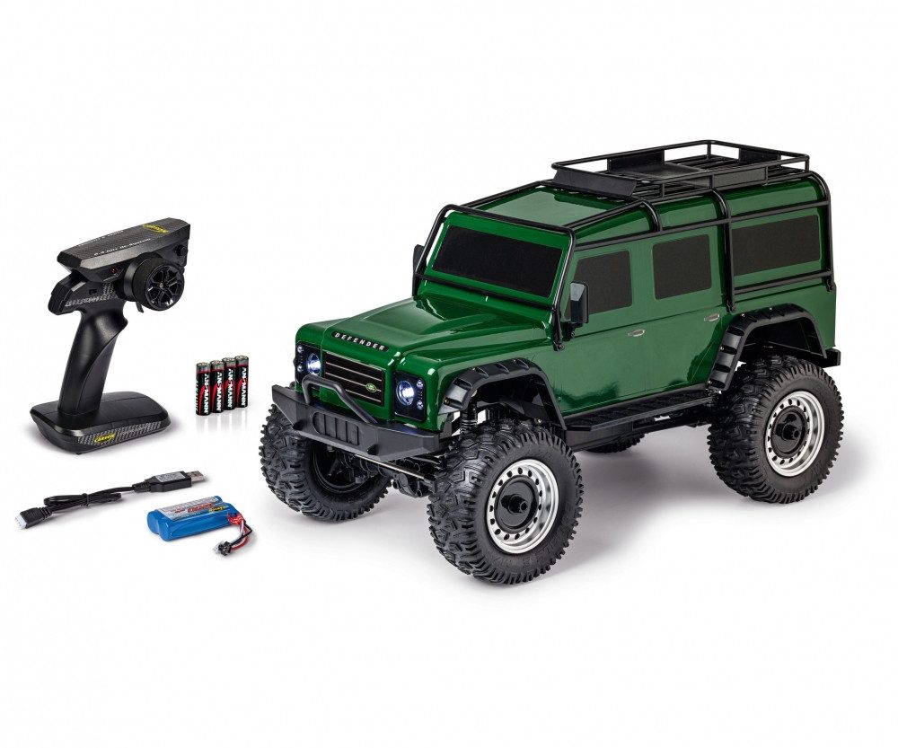 Carson RC 1:8 Land Rover Defender 100% RTR British grün RC-Ladegerät
