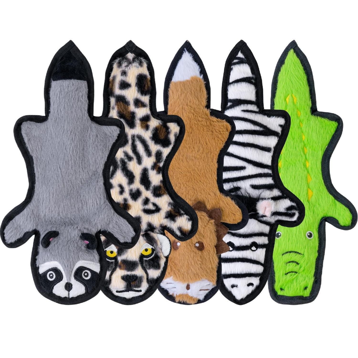 LuxusKollektion Zerrspielzeug Hundespielzeug Quietsch-Tier-Form 5er-Pack Small