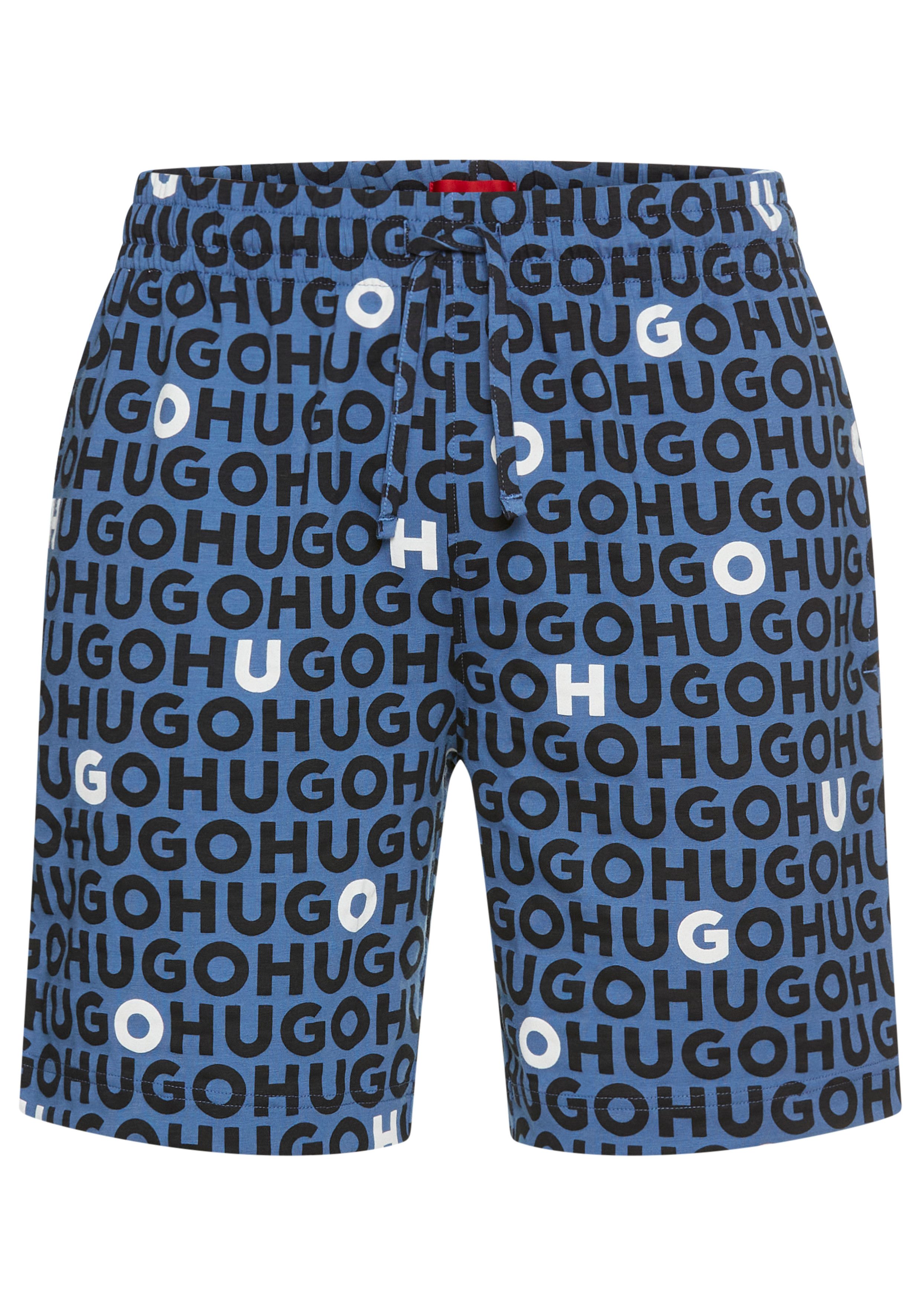 HUGO Schlafshorts TORTUGA Allover Print, Straight, elastischer Bund