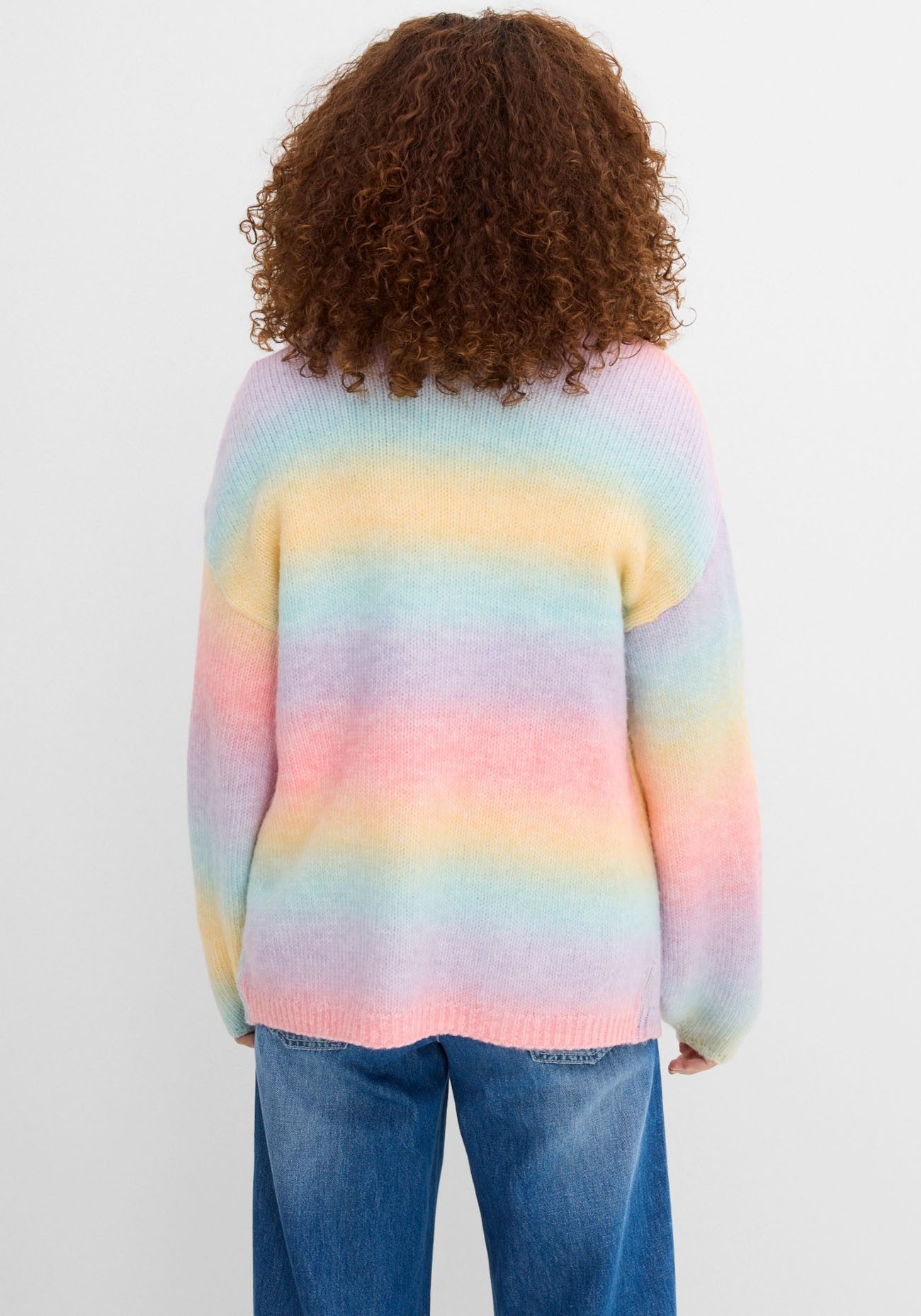 bonprix Strickjacke Oversize-Passform, Multicolour-Optik, offene Form