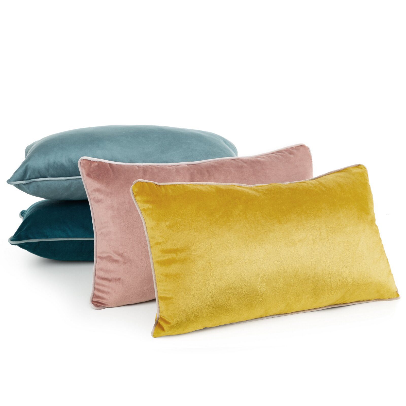 Eurofirany Kopfkissen Dekokissen, Sofakissen 30x50 cm Samt, Kopfkissen Nack günstig online kaufen