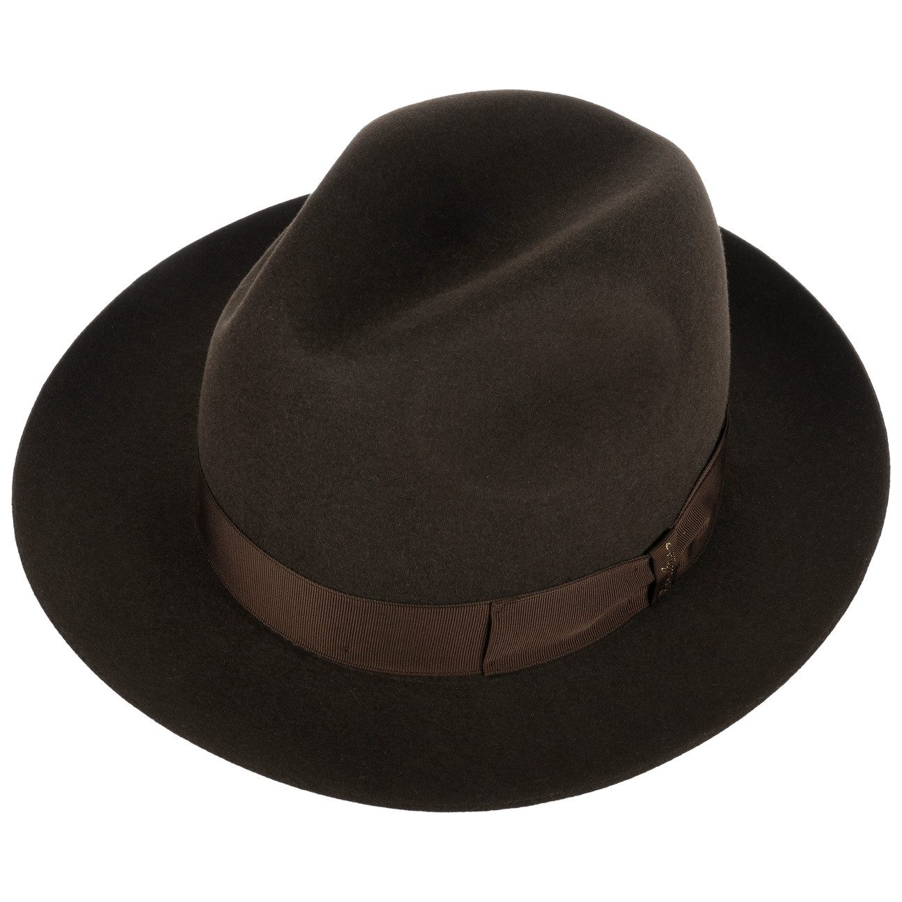 Borsalino Filzhut (1-St) Fedora mit Ripsband, Made in Italy