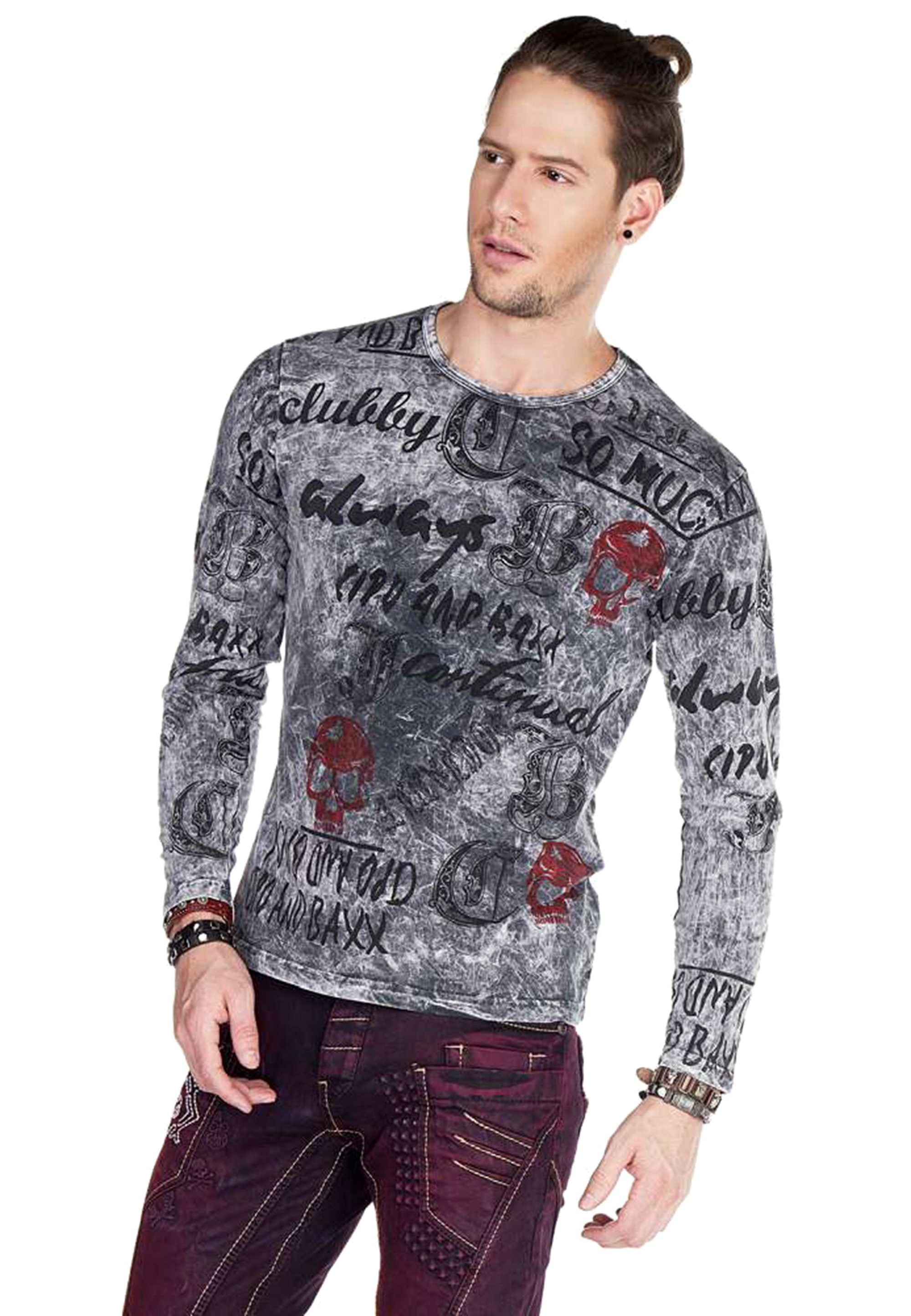 Cipo & Baxx Sweatshirt mit Allover-Prints coolen