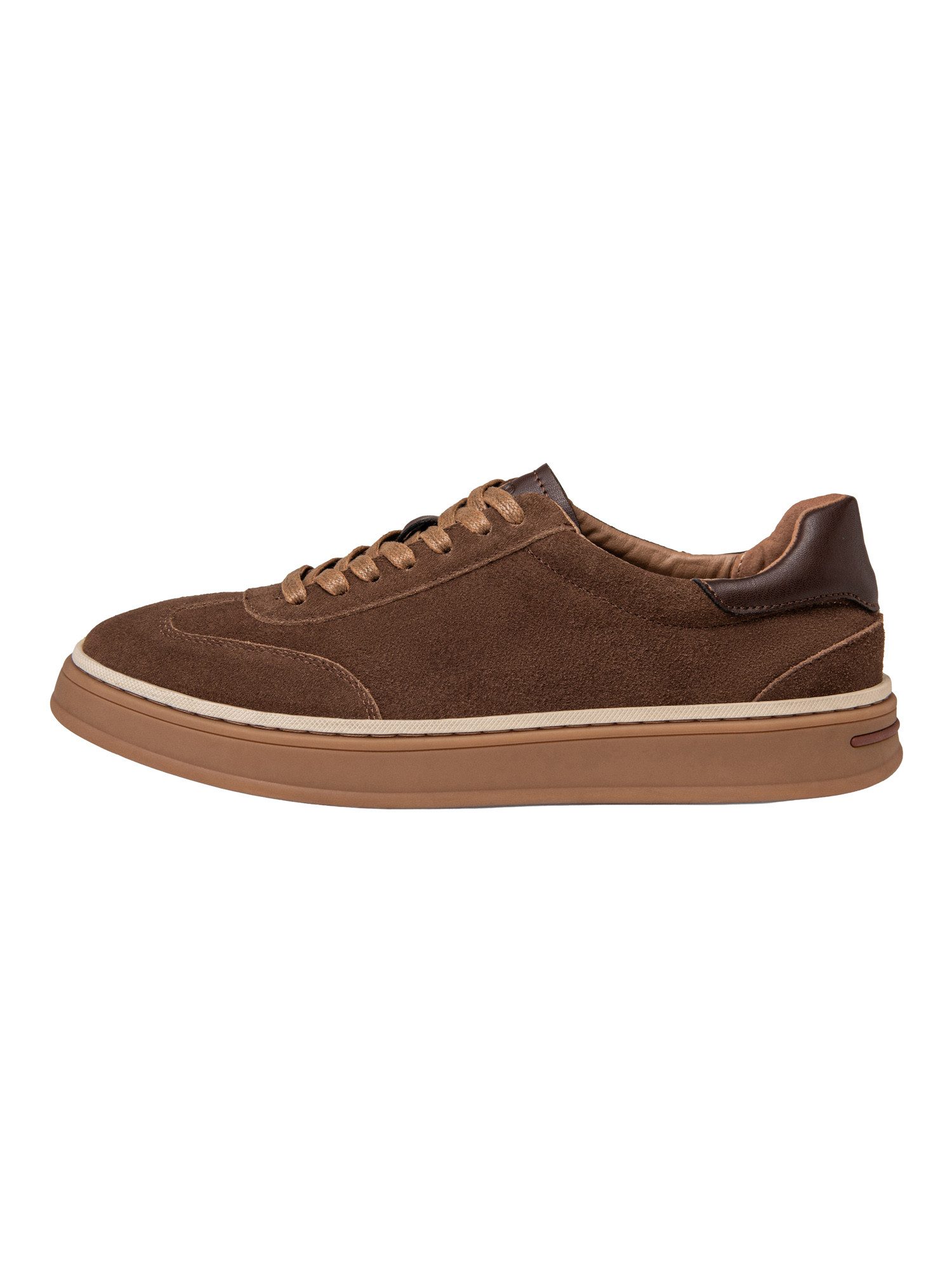 OMBRE Herren Sneaker aus Wildleder mit Gummisohle Braun 43 Sneaker (kein Set) in Unifarbe