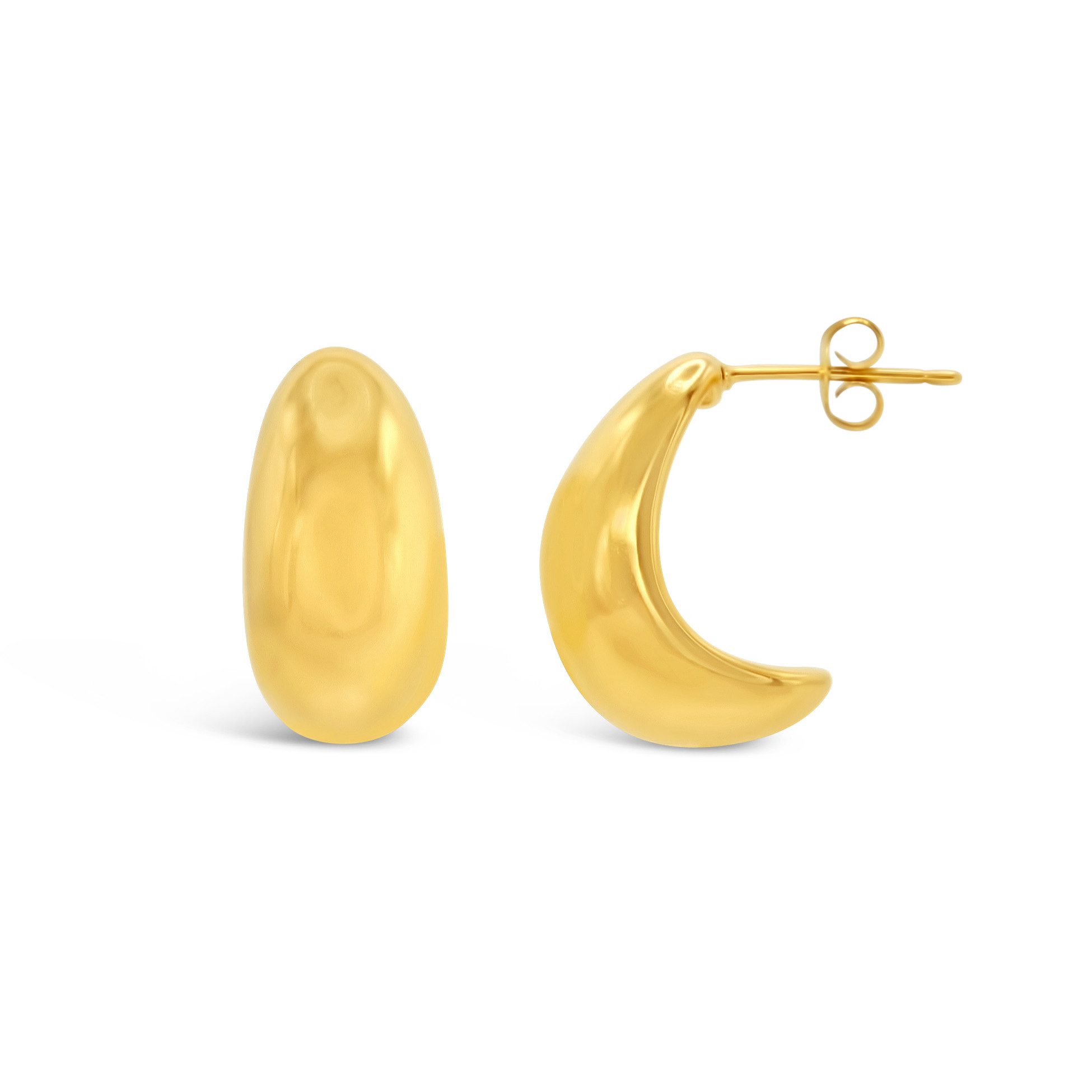 Luxuriöse Ohrstecker im waterdrop Design gerade HALFMOON NIGHTS 18K-doppelt vergoldet