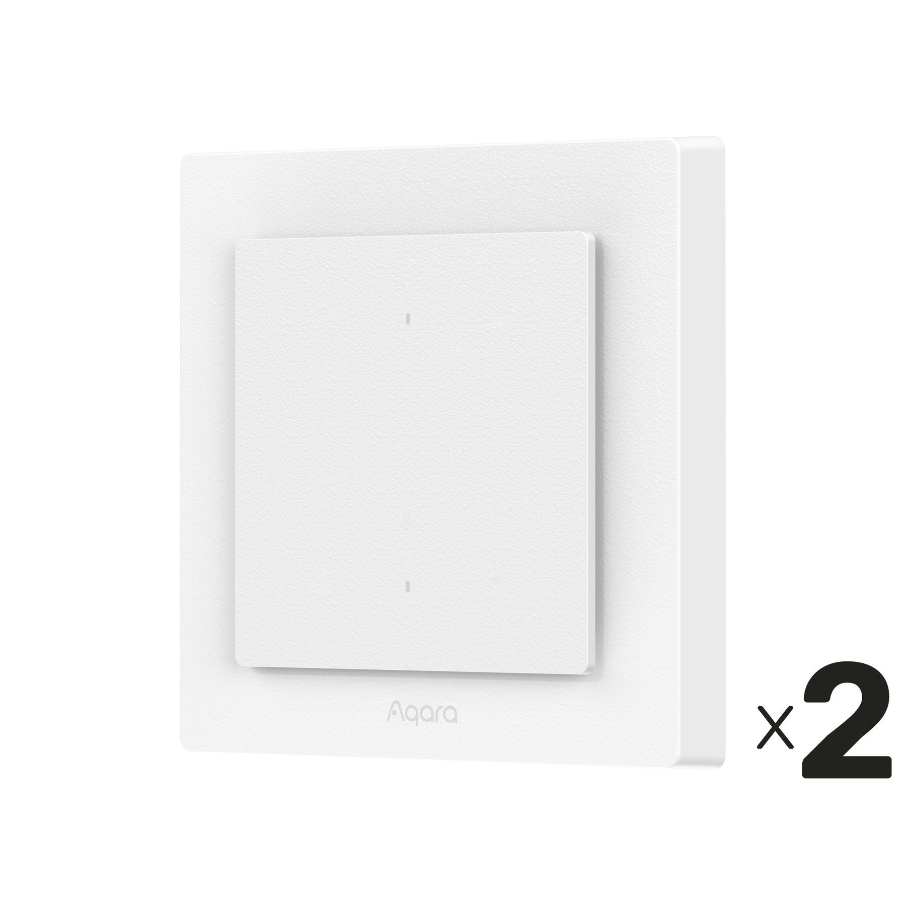Aqara AQARA Lichtschalter Smart H2, WS-K07D, 2 Button, 1 Channel, 2 Stück Smarter Lichtschalter