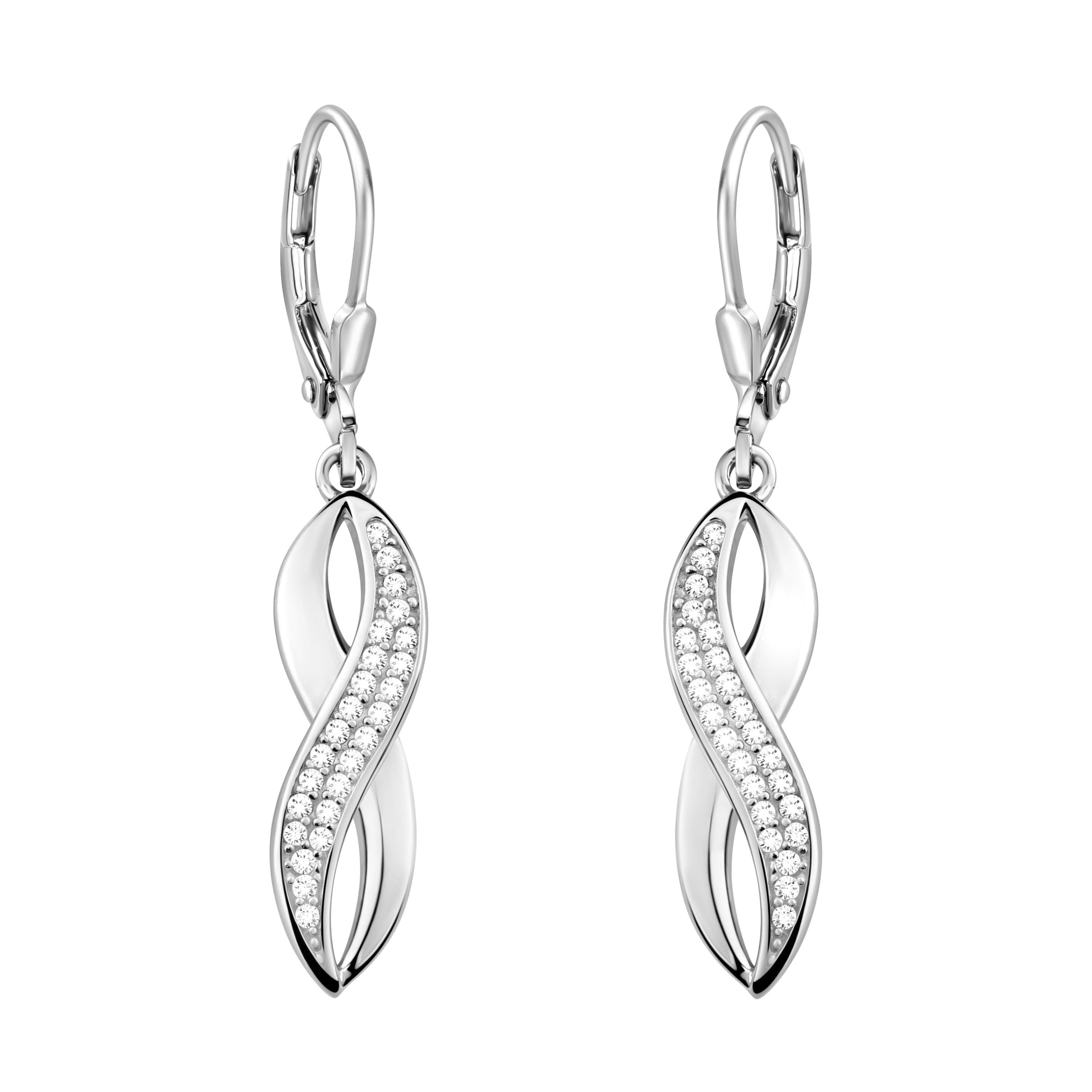 JO WISDOM Damen Hängende Ohrringe Silber 925 Mit 3 Produktbild-Vorschau 4