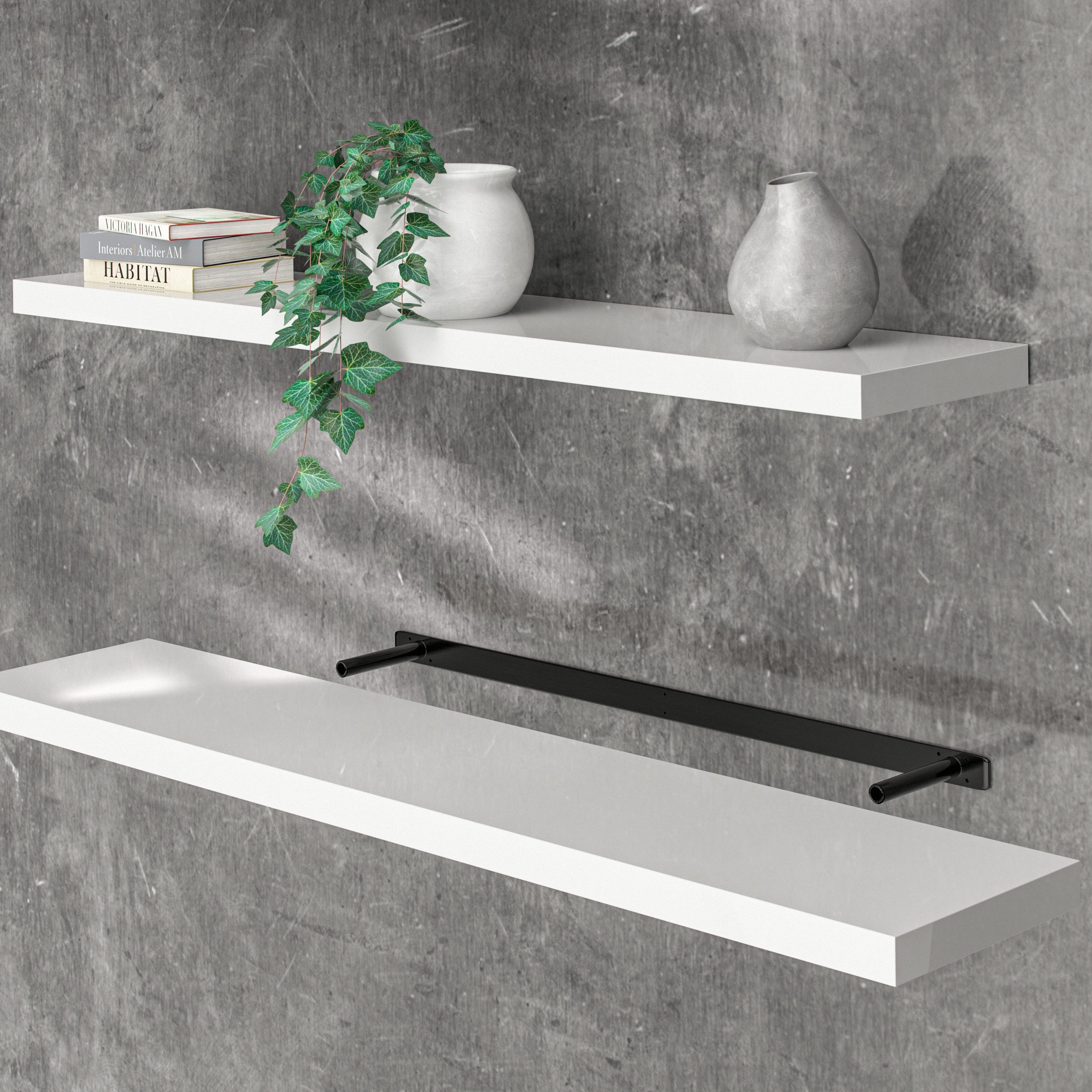 Casaria Wandboard, mit Halterung 50-110cm Schwebend 15kg Tragkraft Küche Wo günstig online kaufen