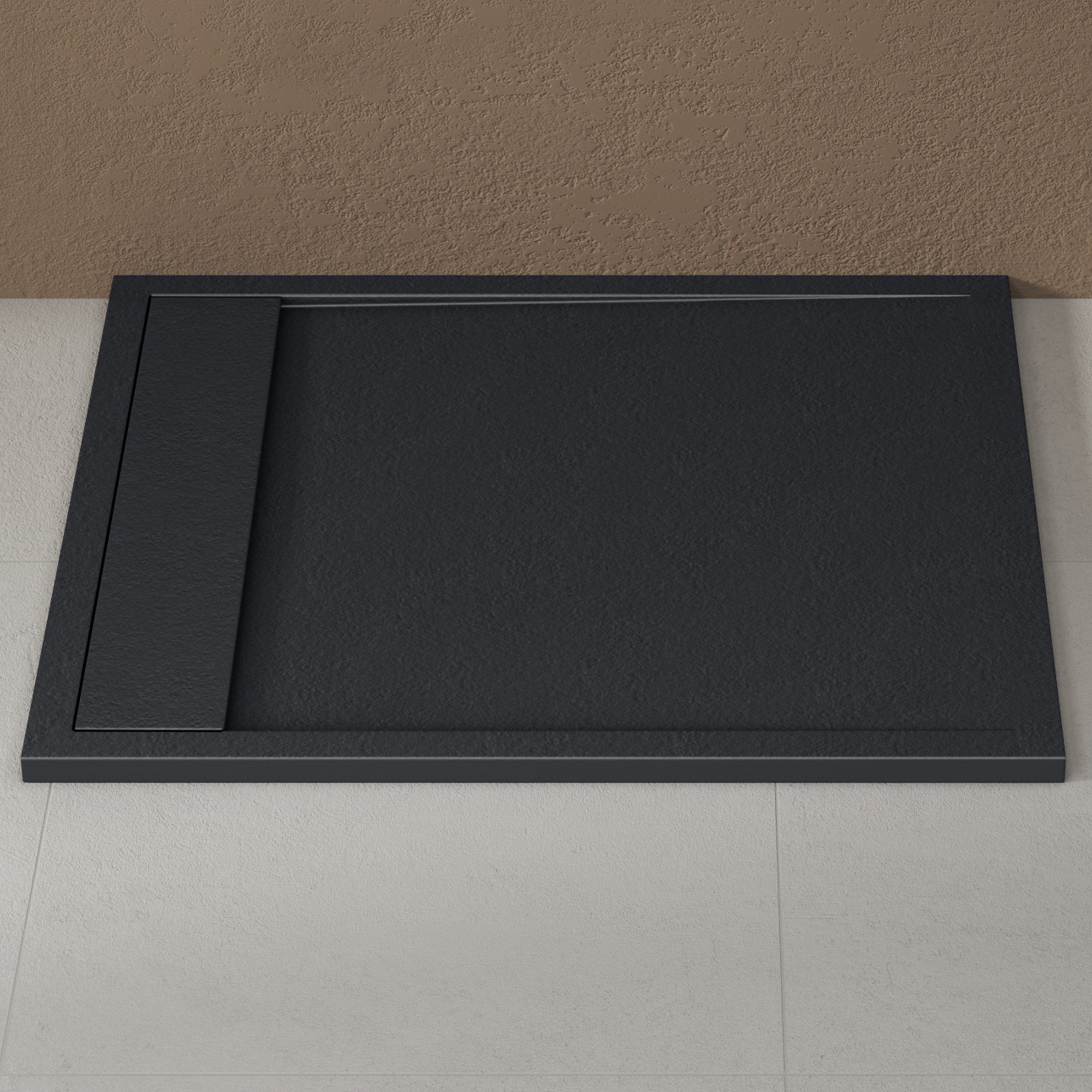 doporro Duschwanne Duschtasse aus Mineral DIN-Anschlüsse Boden Montage geei günstig online kaufen