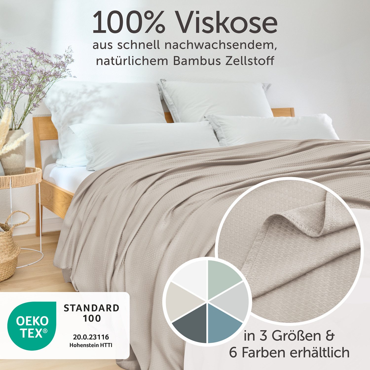 Blumtal Microfaserbettdecke Kühldecke Sommerdecke Bambus, selbstkühlende günstig online kaufen