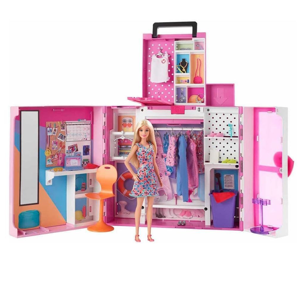 Barbie Puppenhausmöbel Barbie Traumkleiderschrank Kleidung & günstig online kaufen