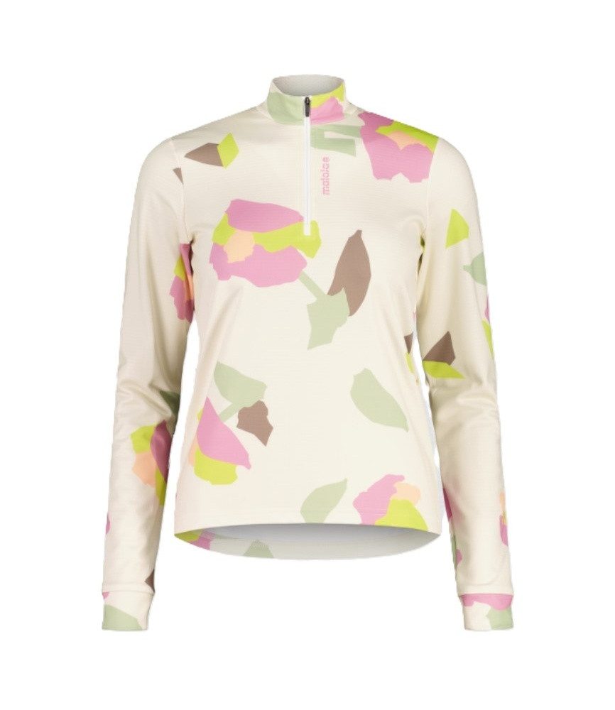 Maloja Langarmshirt SawangM Adventure Midlayer Shirt (warm, 4-Wege-Stretch) weiss/bunt