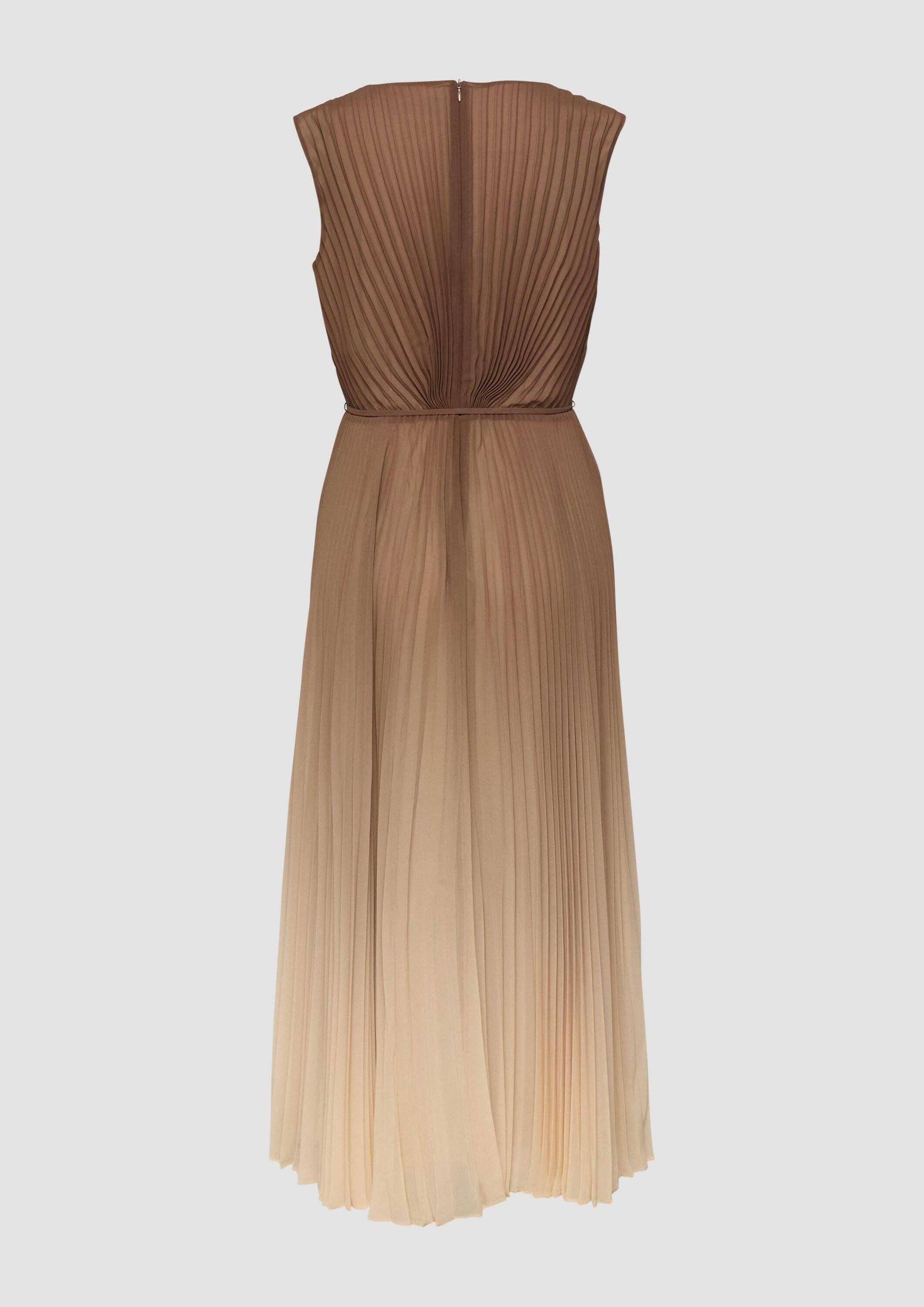 s.Oliver Midikleid Kleid Ärmelloses Midikleid mit Plissee und Gürtel günstig online kaufen