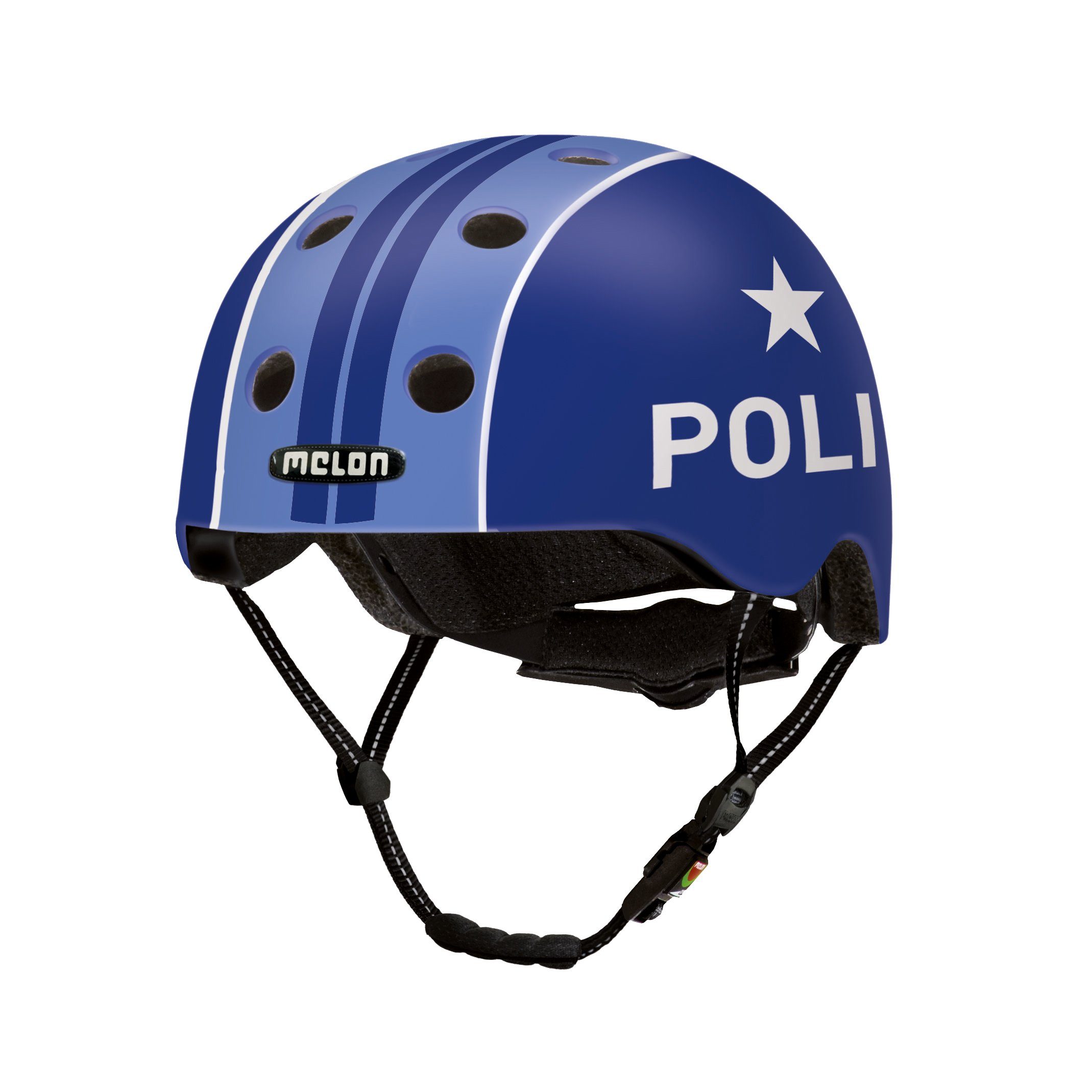 Melon Kinderfahrradhelm Officer XXS-S (matte), super leicht, Magnetverschluss, größenverstellbar, mehr als 50 Designs