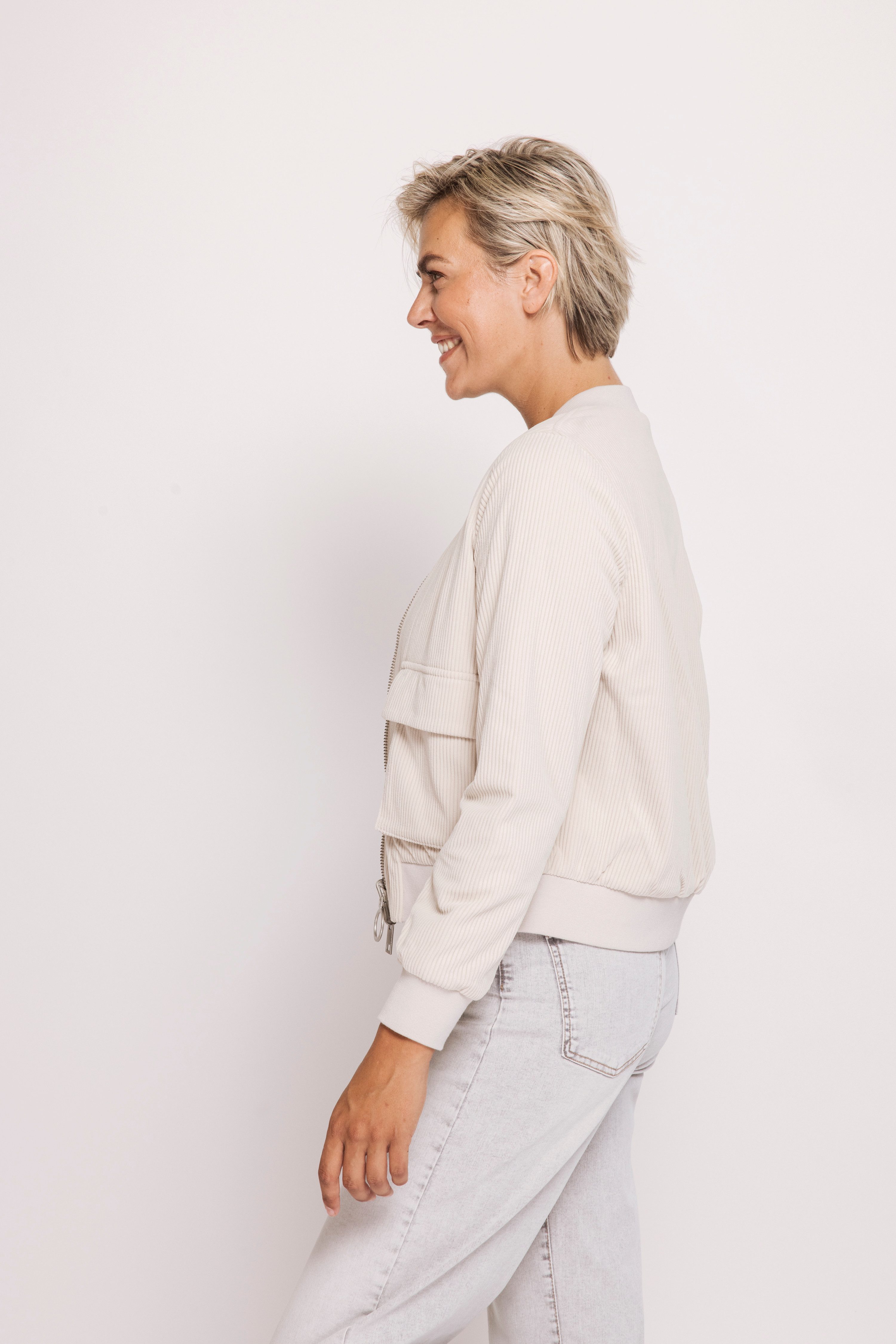 Zhrill Blouson ZHJULIE CORDUROY mit Cord und floralem Muster