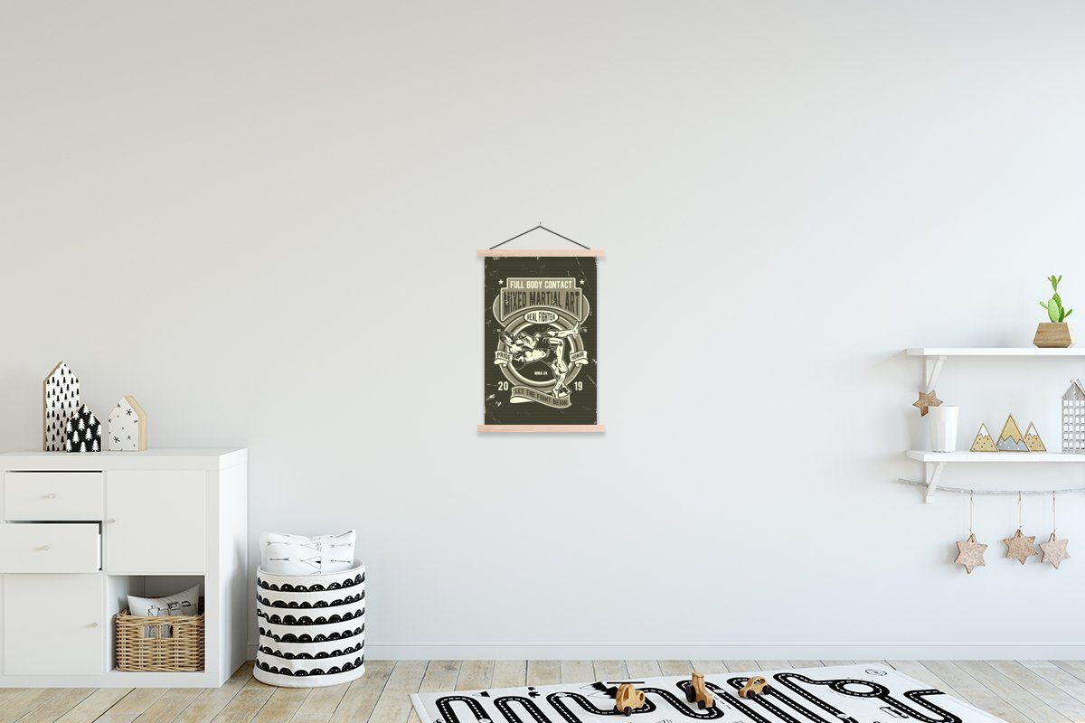 MuchoWow Poster Mancave - Sport - Männer - Vintage, (1 St), Posterleiste, Textilposter für Wohnzimmer, Bilderleiste, Magnetisch