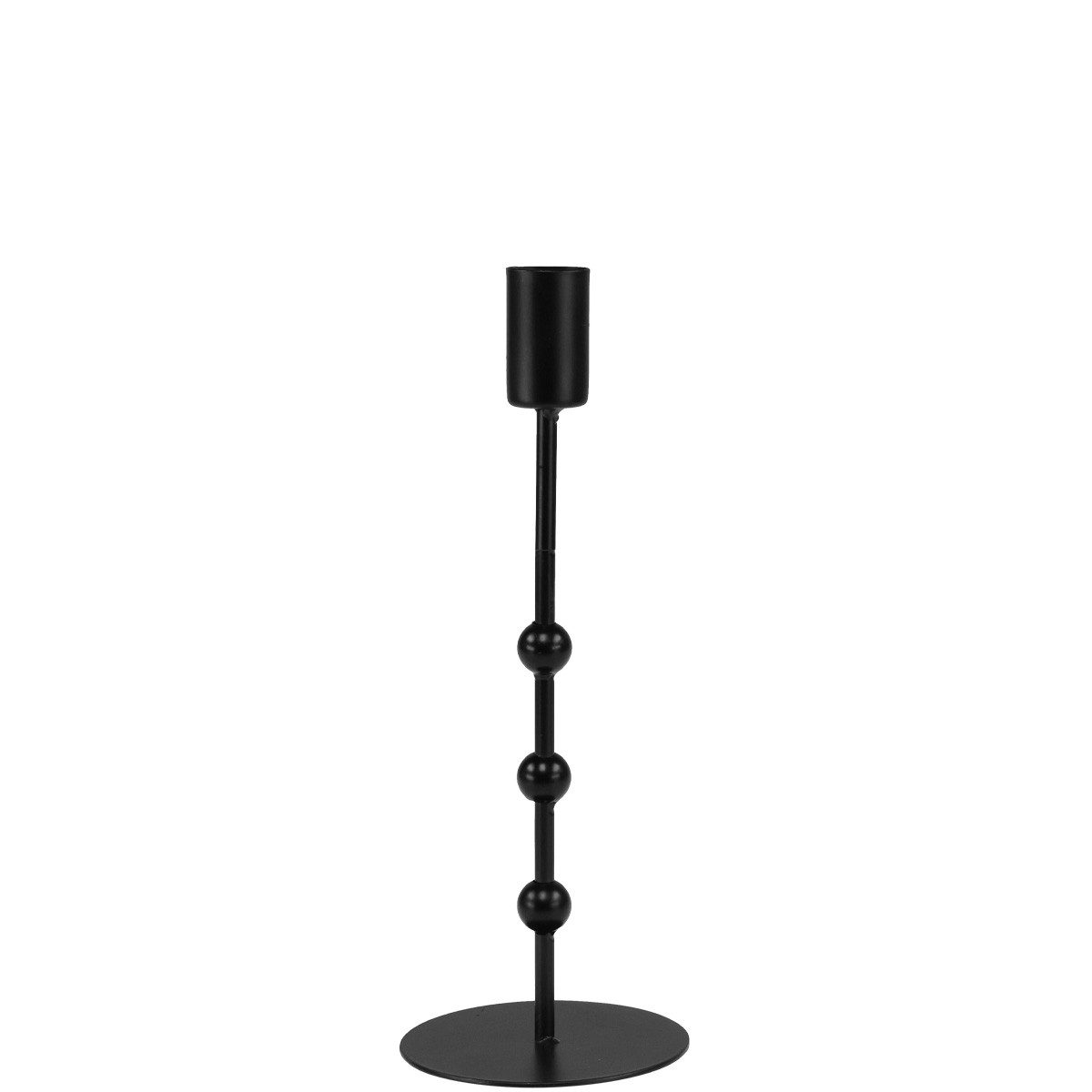 Florists Products Kerzenhalter Eleganter Stabkerzenhalter Metall mit Kugel-Designelementen