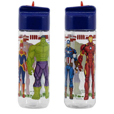 MARVEL Trinkflasche Marvel Avengers Sport Wasserflasche Flasche, 540 ml Iron Man Hulk