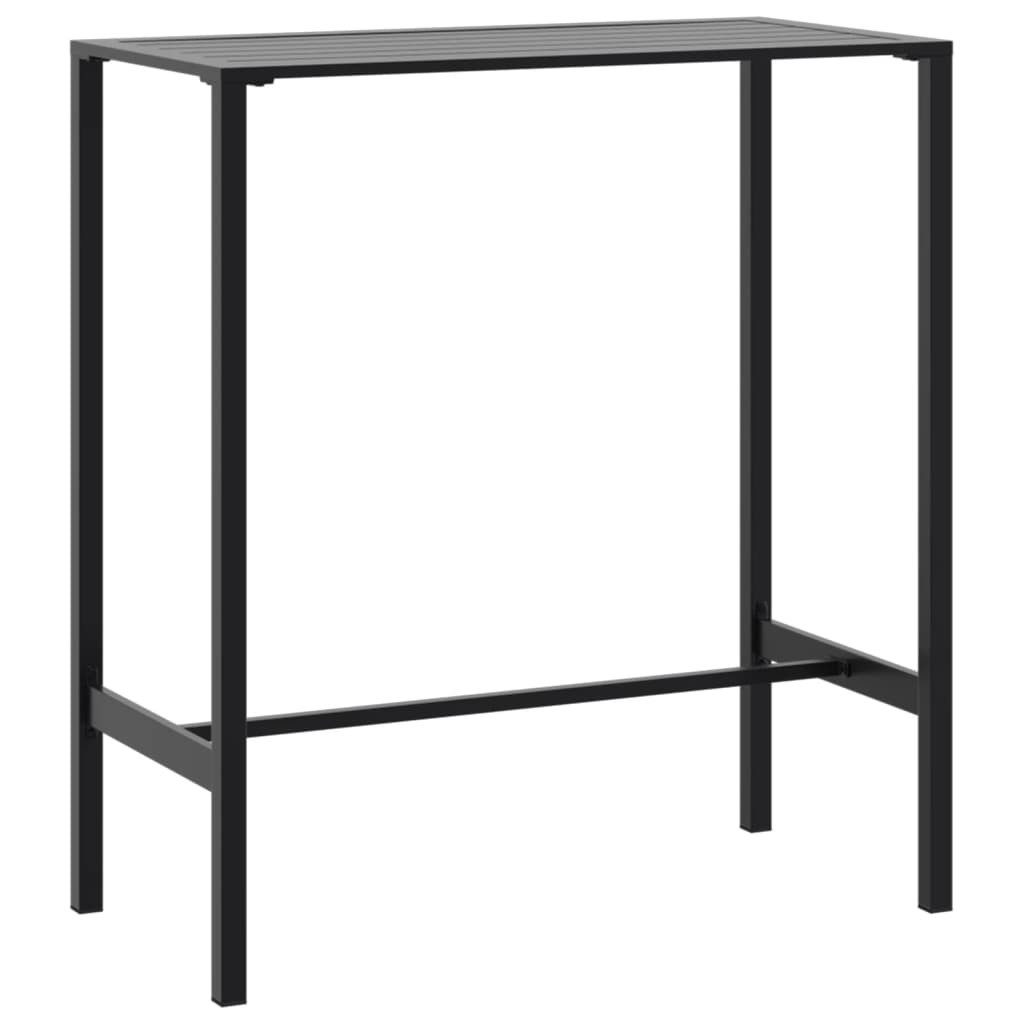 vidaXL Gartentisch Bartisch Schwarz 100x50x110 cm Pulverbeschichteter Stahl günstig online kaufen