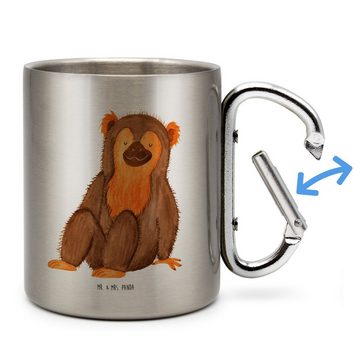 Mr. & Mrs. Panda Tasse Affe - Transparent - Geschenk, Wildtiere, Äffchen, Selbstbewusstsein, Edelstahl, Stilvolle Motive