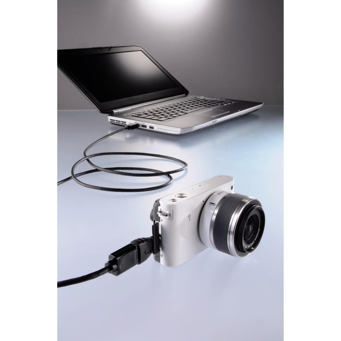 Hama High Speed HDMI™-Kabel Stecker-Stecker Ethernet 1,5m+HDMI™-Adapter HDMI-Kabel, HDMI, (150 cm)