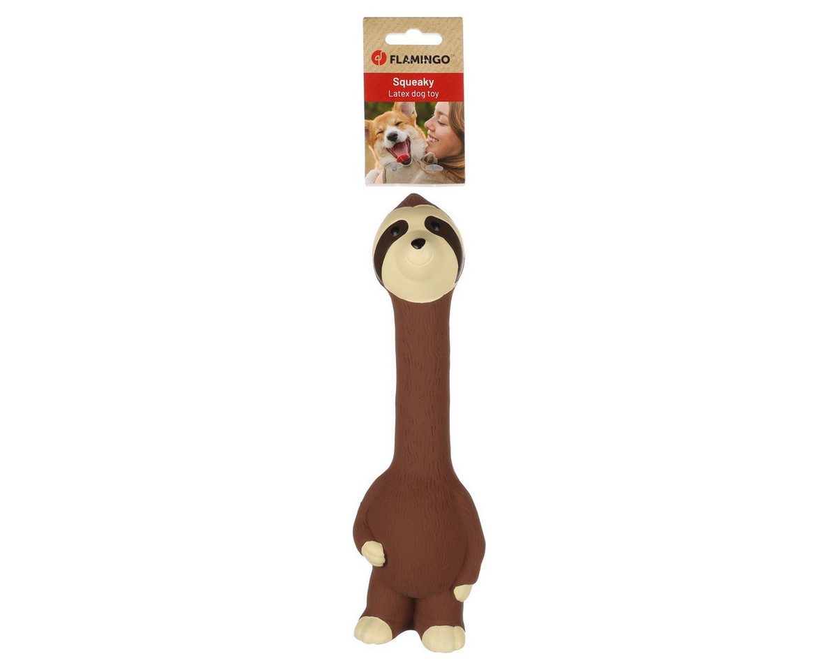 Thumbnail - Flamingo Tierquietschie Hundespielzeug Longie Demba Faultier braun