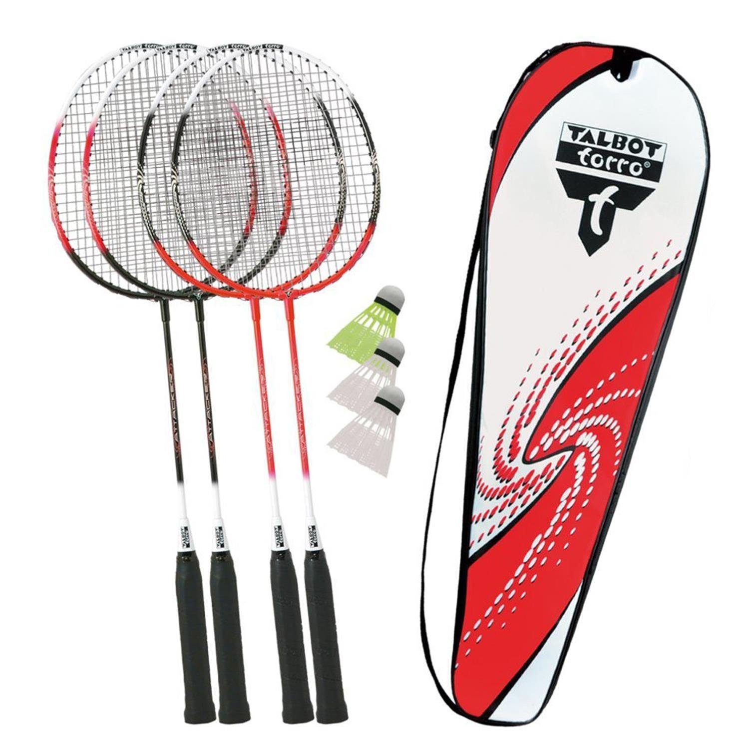 4-ATTACKER 449518 Schildkröt Basketballkorb Badminton-Set