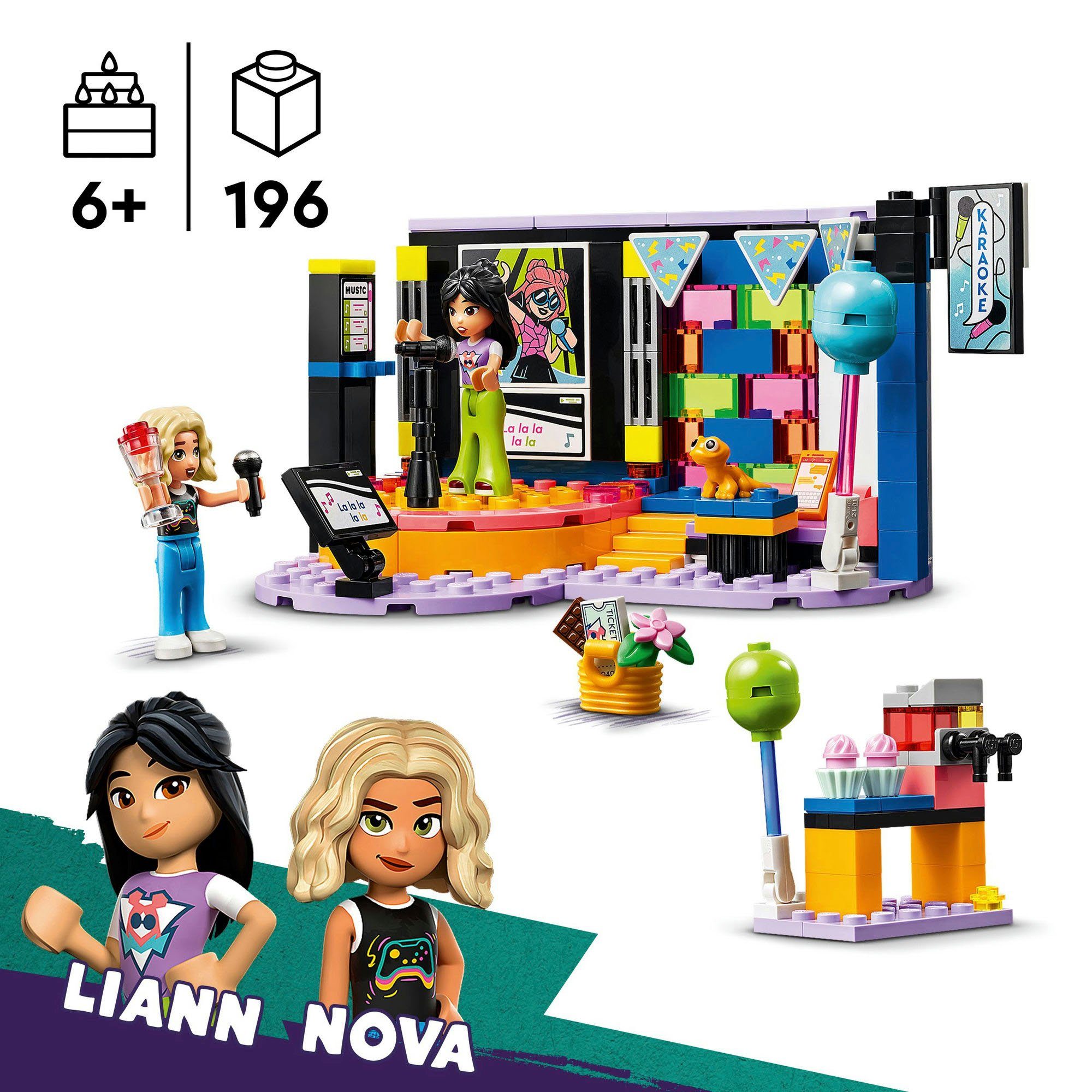 LEGO® Karaoke-Party (42610), LEGO Friends Konstruktionsspielsteine, (196 St), Made in Europe