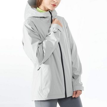 COSTWAY Fahrradjacke Damen Regenjacke atmungsaktiv, mit Kapuze, wasserdicht