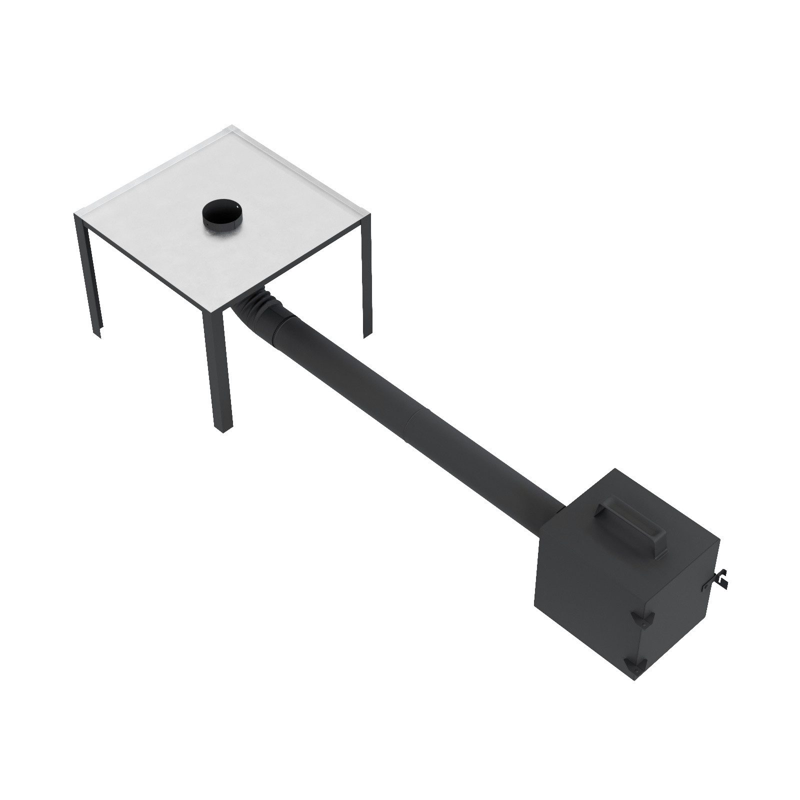 QLS Räucherofen Set Metall Schwarz, Räuchereiset Feuerstelle Rohre Rohrbogen Räucherofen Ständer