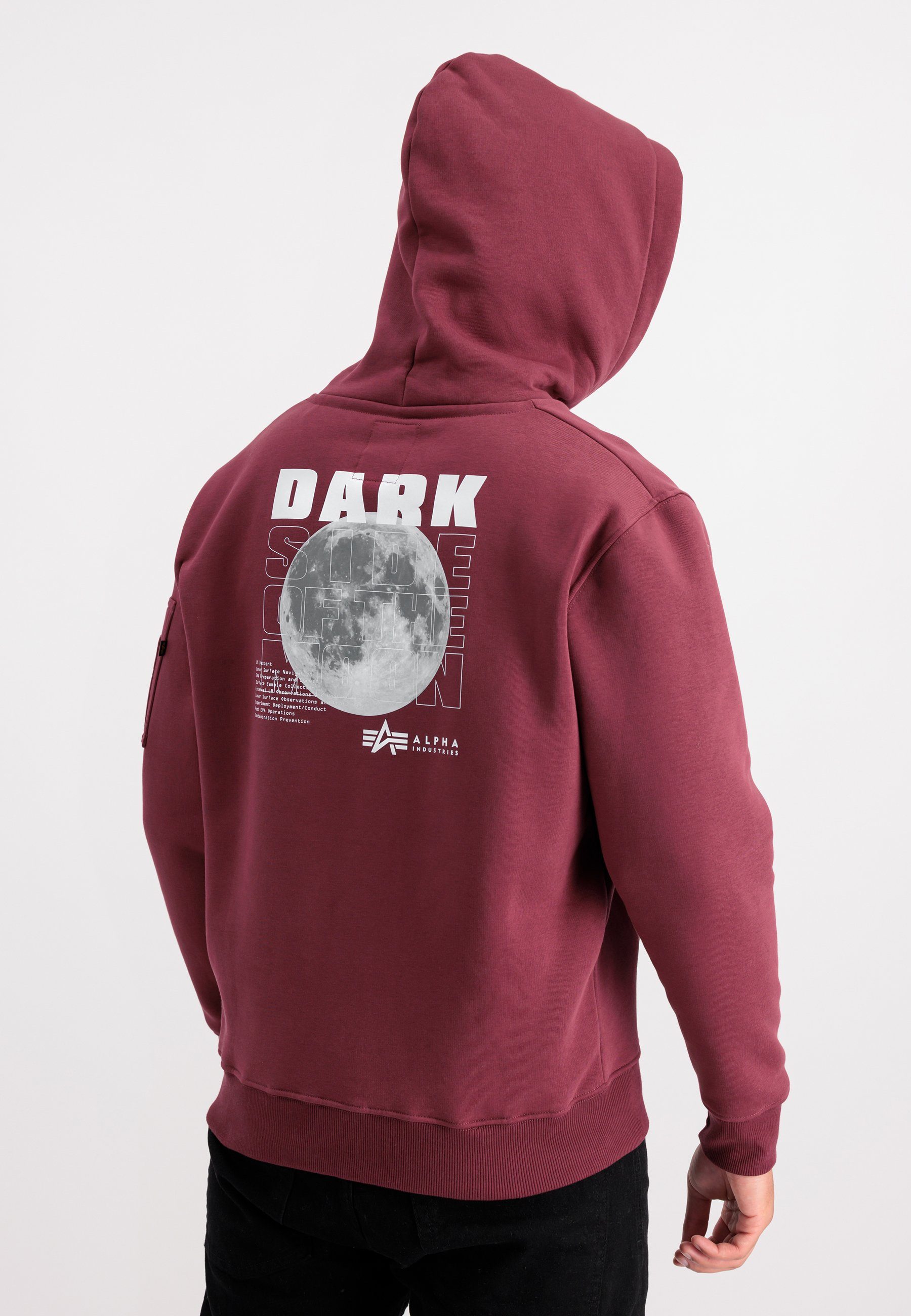 - Dark Hoody Industries Hoodies Alpha Industries Hoodie Alpha Side Men burgundy