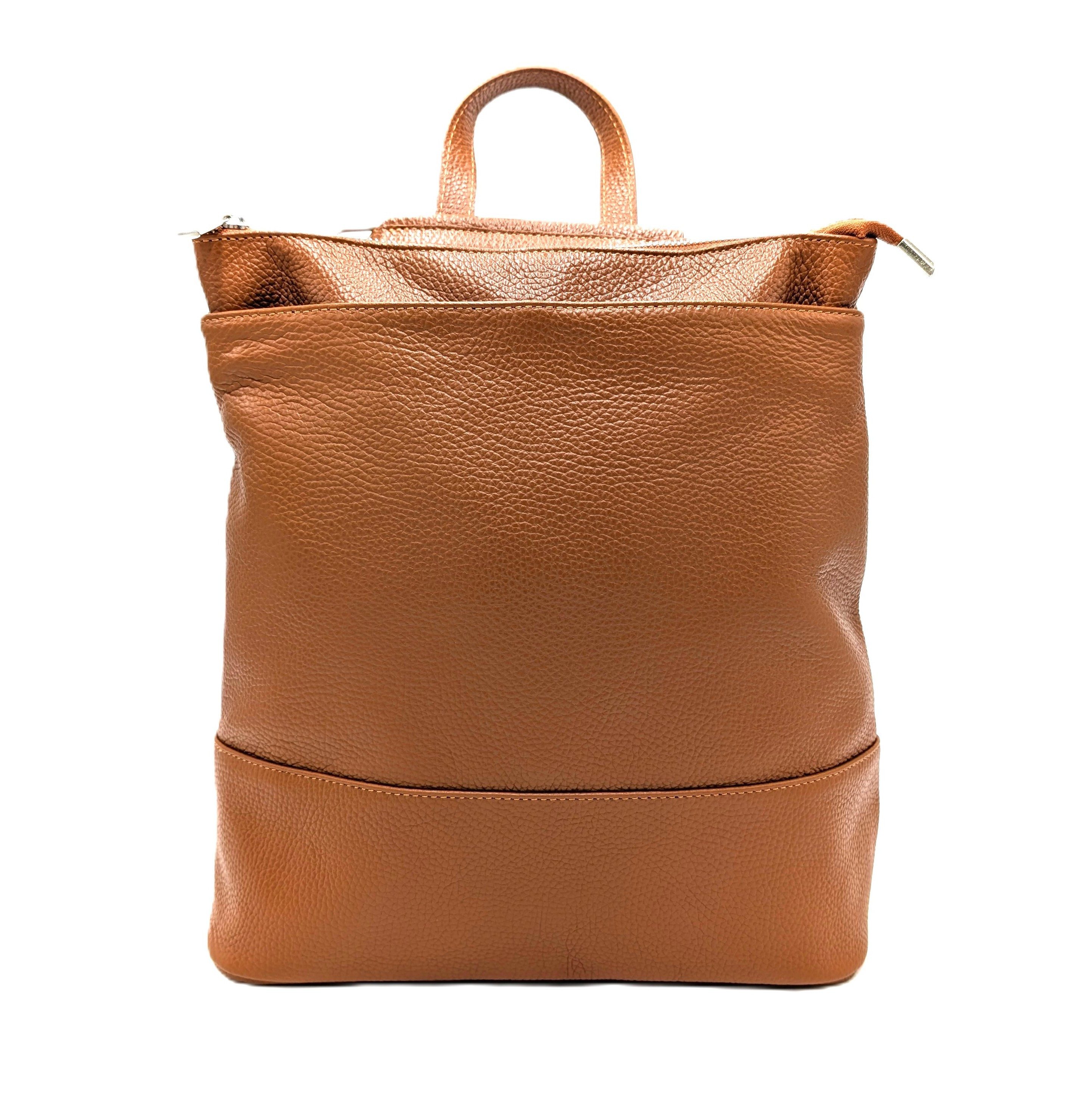 Taschenkinder Cityrucksack Damen Lederrucksack "Gabrielle" - vielseitige Tasche und Rucksack, Echtleder vom Rind