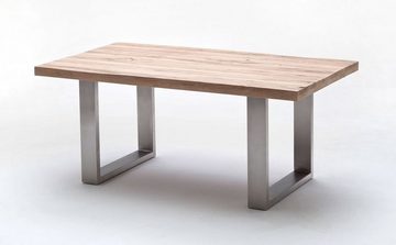 expendio Essgruppe Carson, (komplette Tischgruppe, Spar-Set, 6-tlg), Eiche gekälkt, Kufentisch 180x78x90 cm + 4x Stuhl + 1x Bank