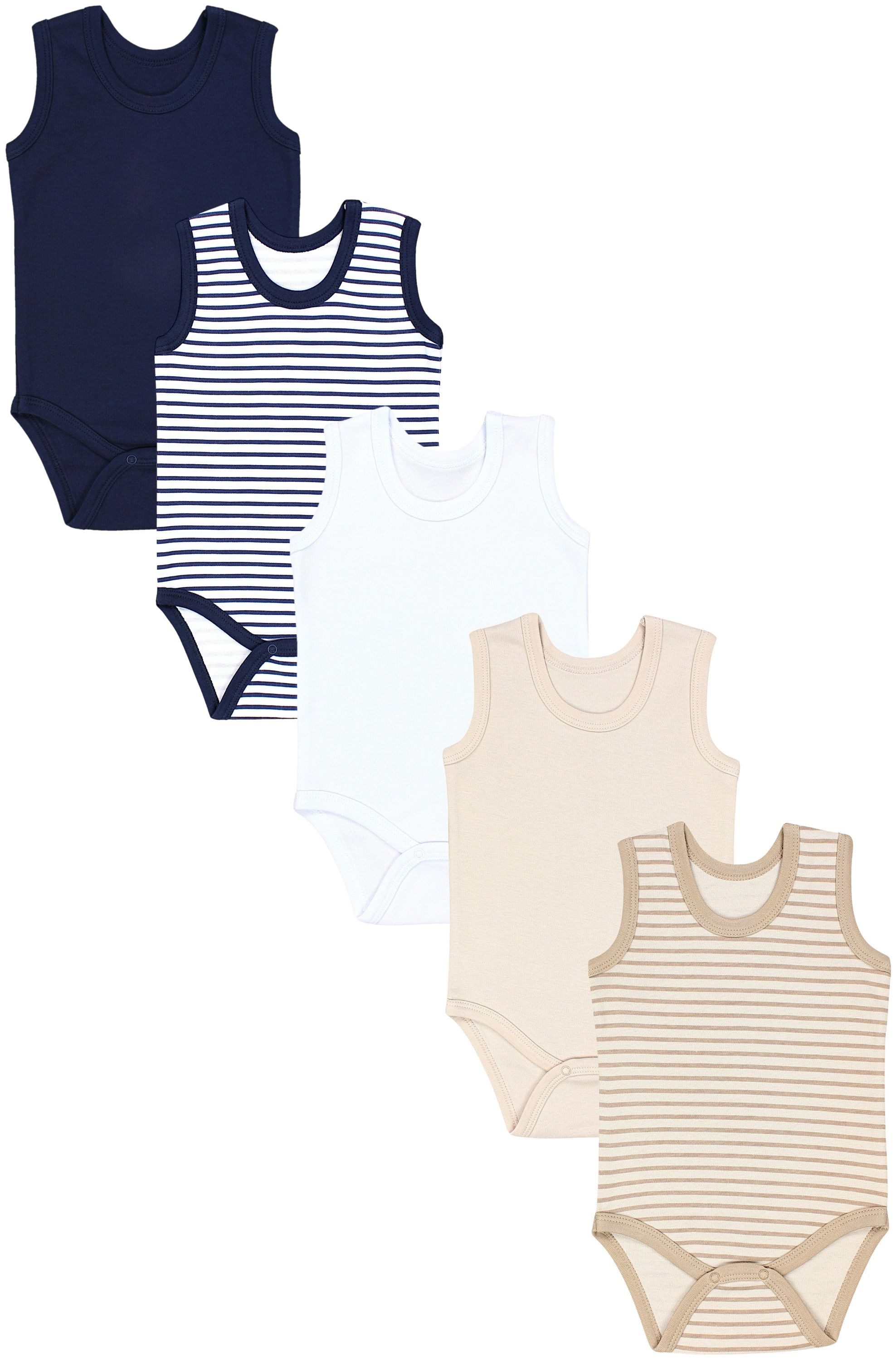 TupTam Body TupTam Baby Jungen Achselbody in Unifarben 5er Pack