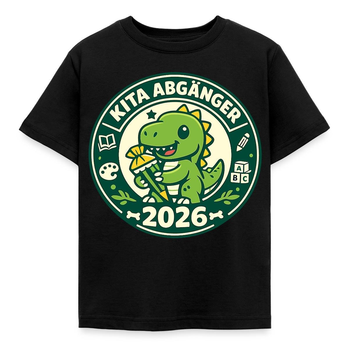 T-Shirt Kita Abgänger 2026 Dino Mit Schultüte Kinder T-Shirt