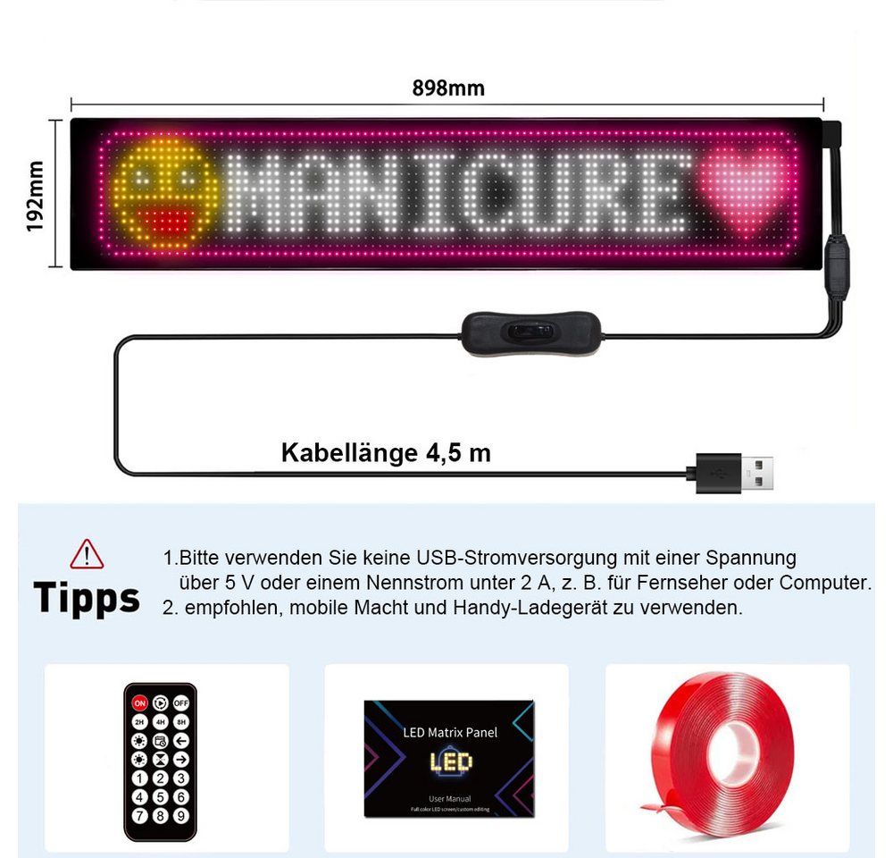 Thumbnail - JOYOLEDER Hinweisschild Devil Eyes for Cars, LED Teufelaugen für Autoscheiben, Dynamische, (Programmierbarer Personalisi...