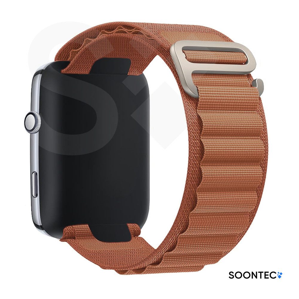SOONTEC Smartwatch-Armband Premium Nylon Loop Armband mit G-Hook Verschluss, für Apple Watch Ultra 1/2/3 & Series 1-11